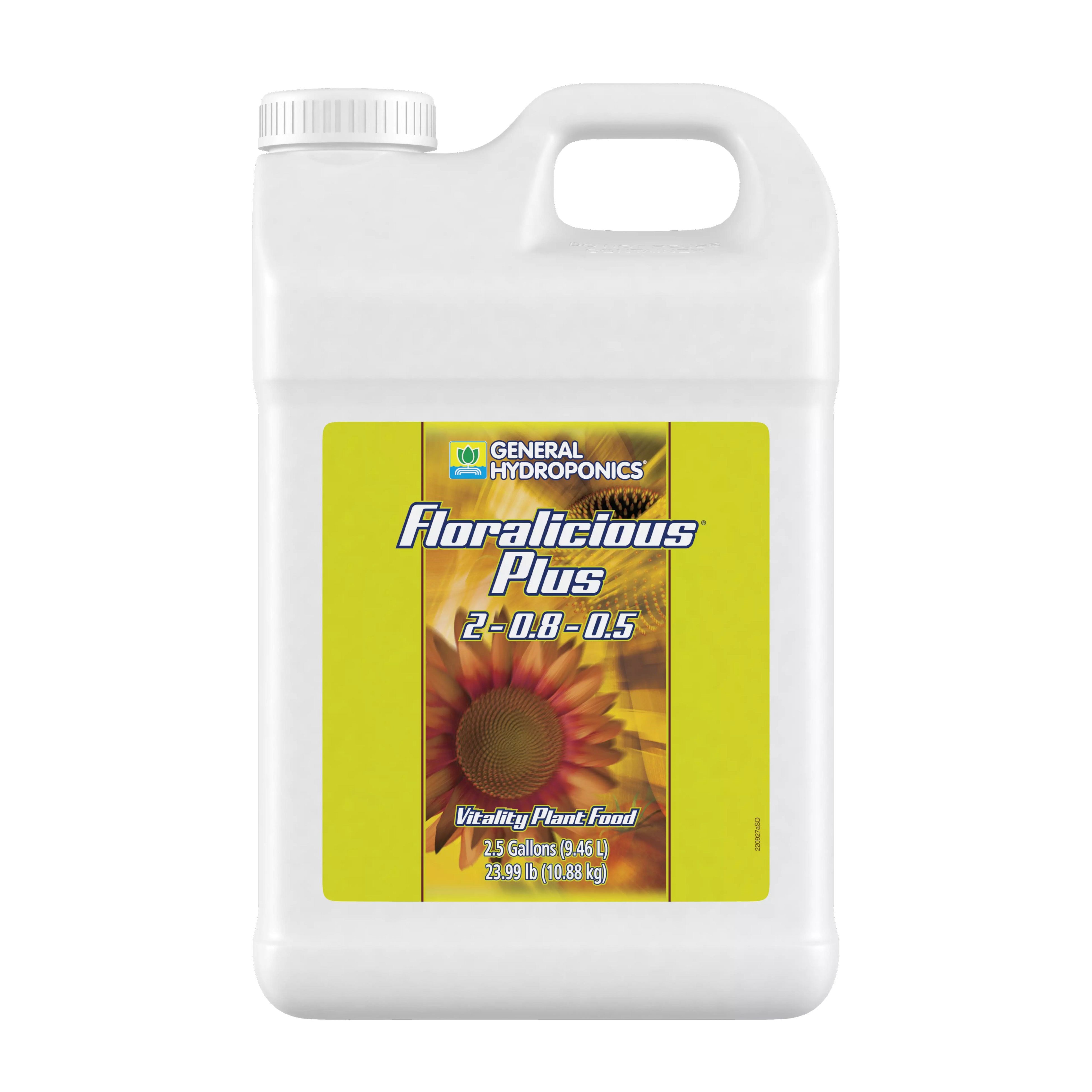 General Hydroponics 2.5gal Floralicious Plus 2-0.8-0.5 — Single Unit