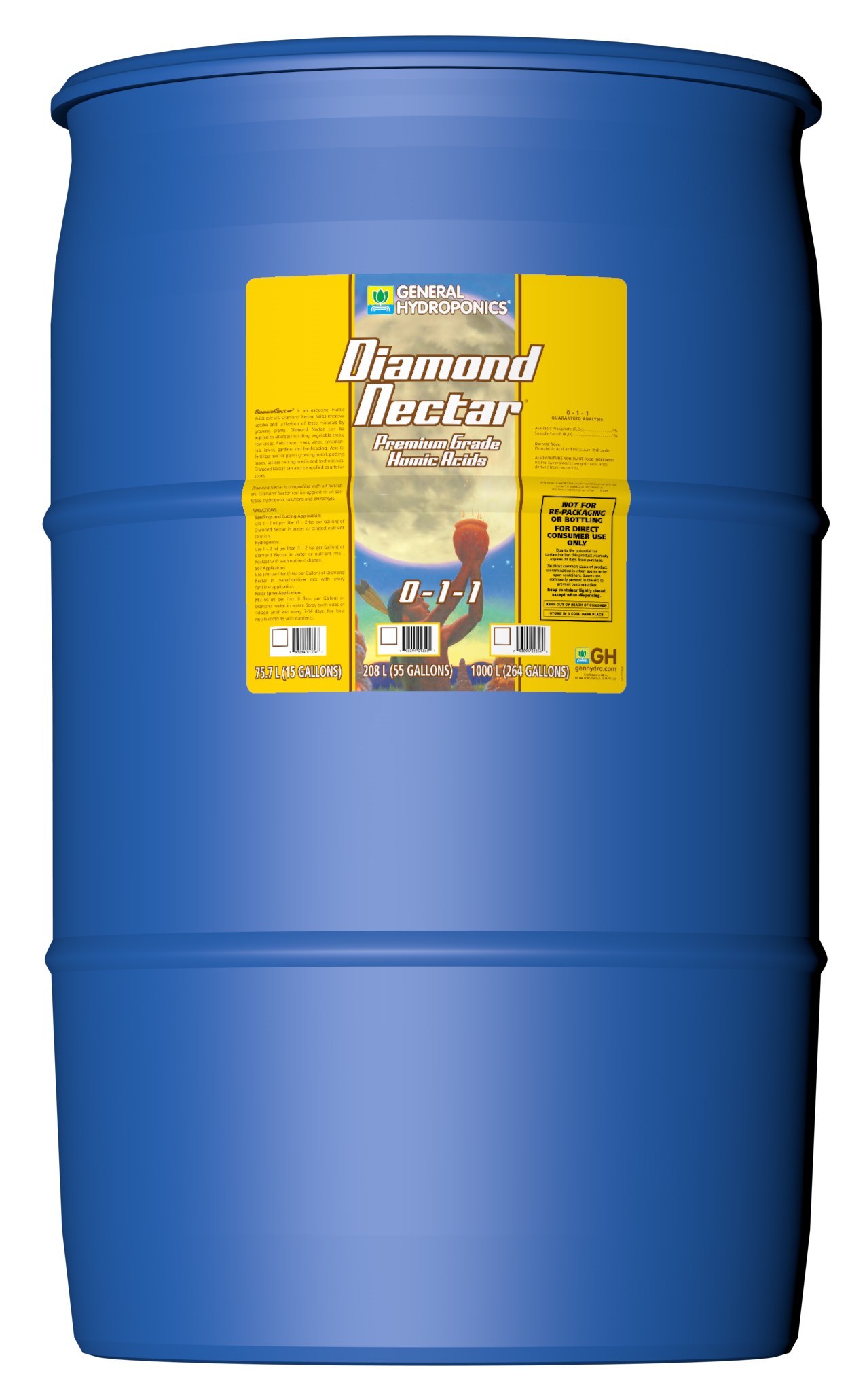 General Hydroponics 55gal Diamond Nectar — Single Unit