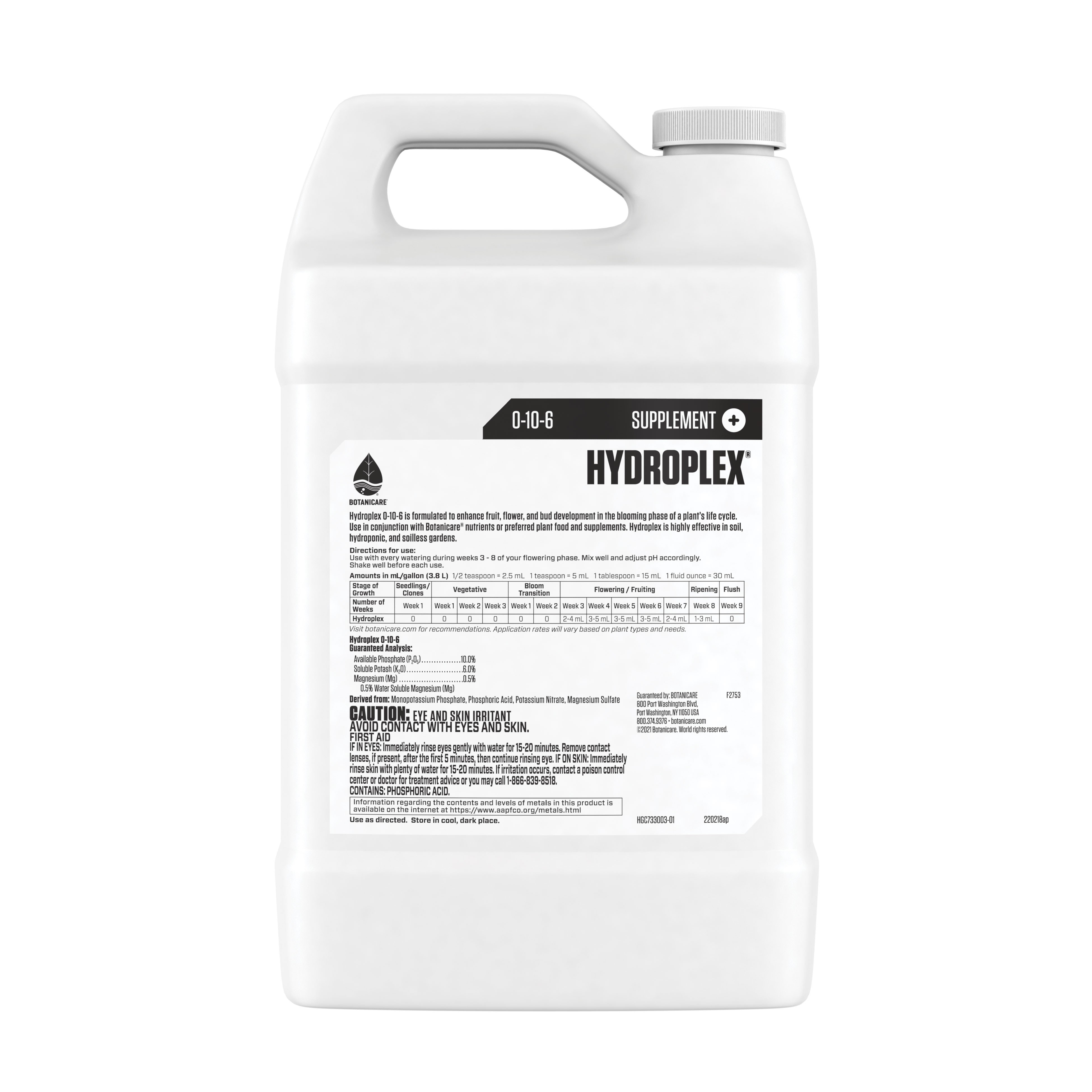 Botanicare 1gal Hydroplex Bloom 0-10-6 — Single Unit - Image 2