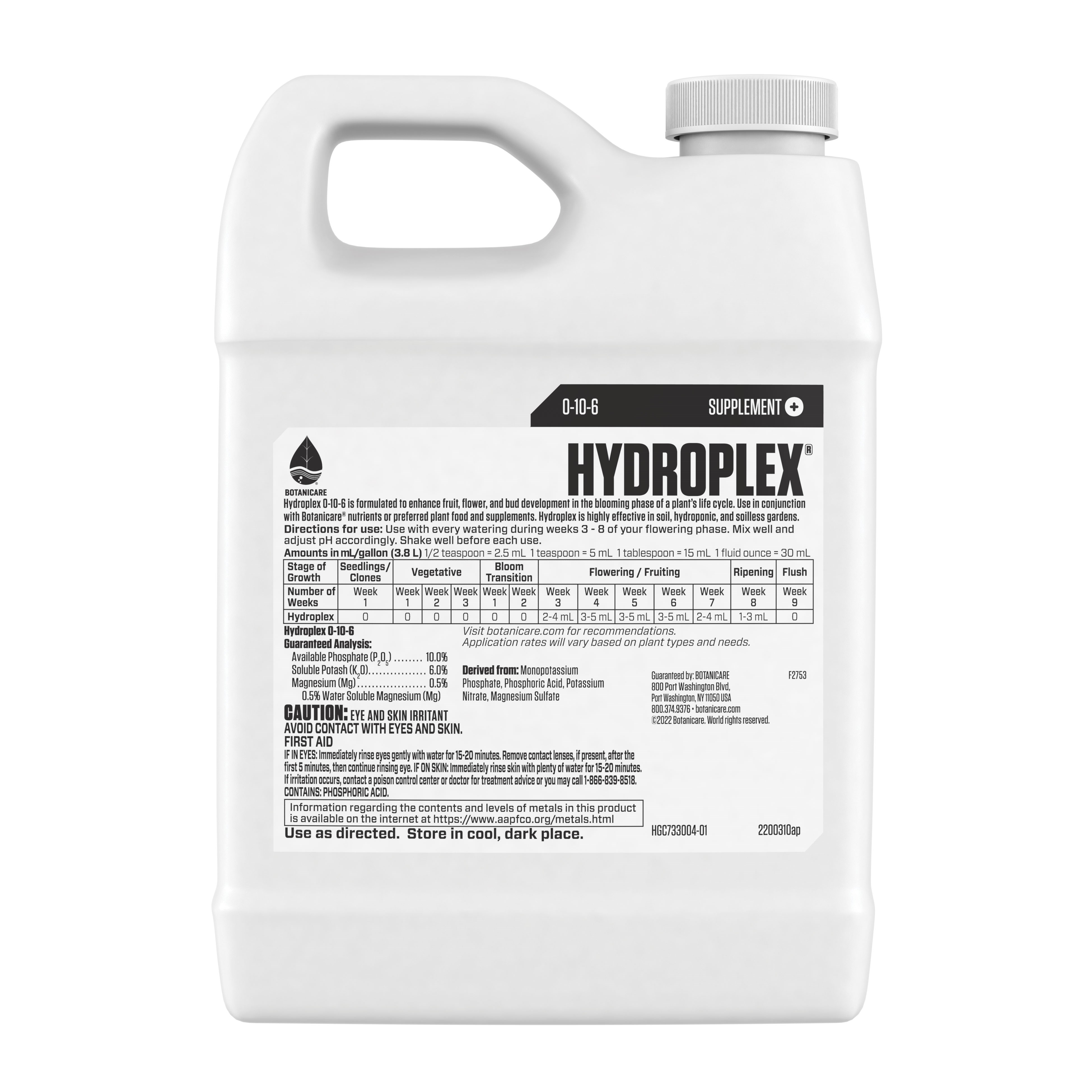 Botanicare 32oz Hydroplex Bloom 0-10-6 — Single Unit - Image 2
