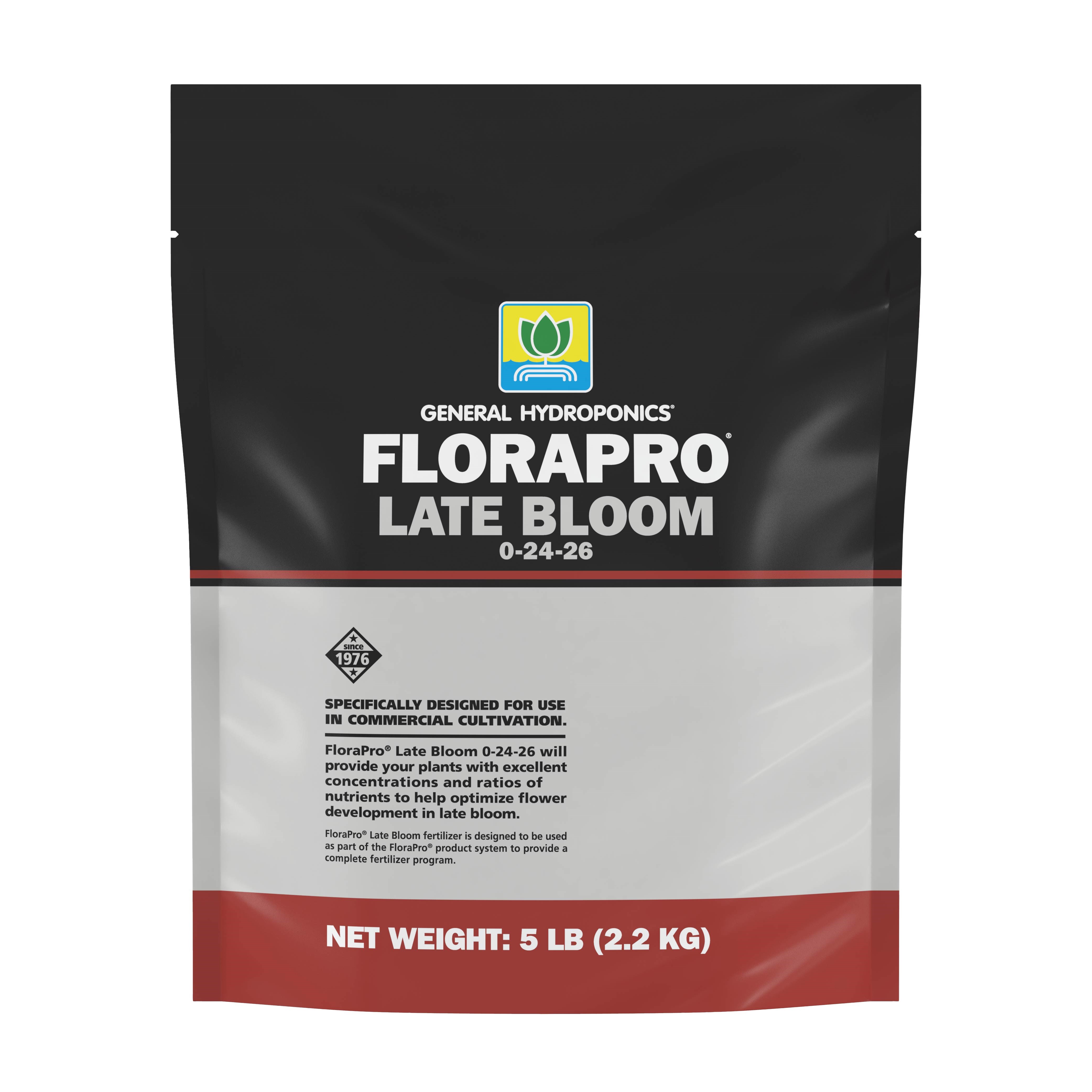 General Hydroponics 5# FloraPro Late Bloom 0-24-26 — Single Unit