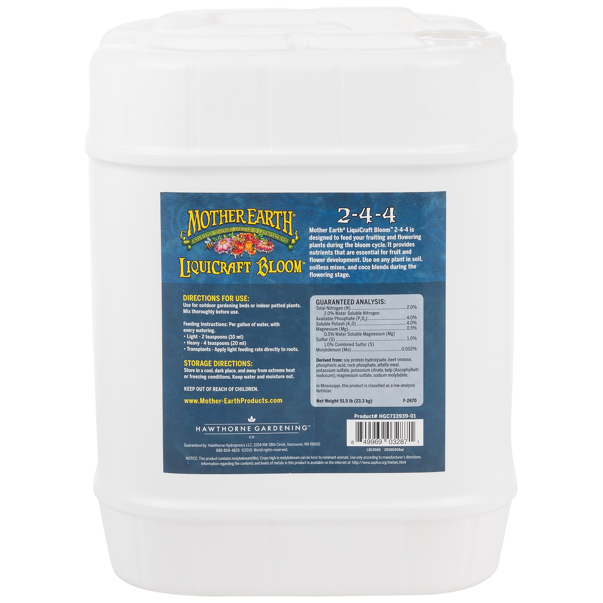 Mother Earth 5gal LiquiCraft Bloom 2-4-4 — Single Unit - Image 2