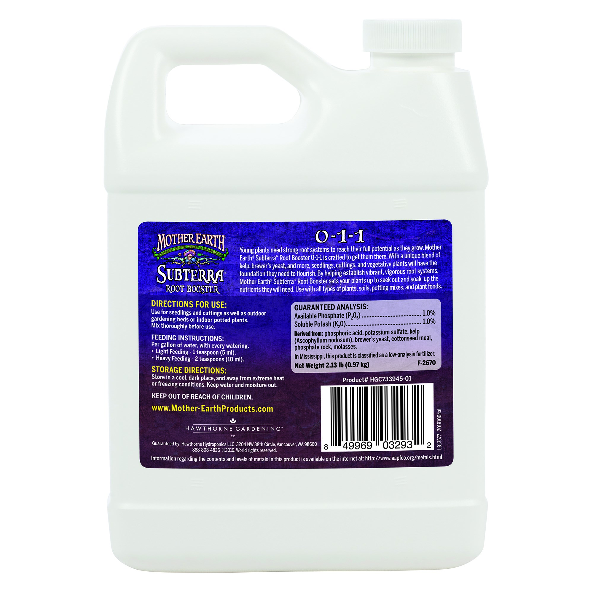 Mother Earth 32oz Subterra Root Booster 0-1-1 — Single Unit - Image 2