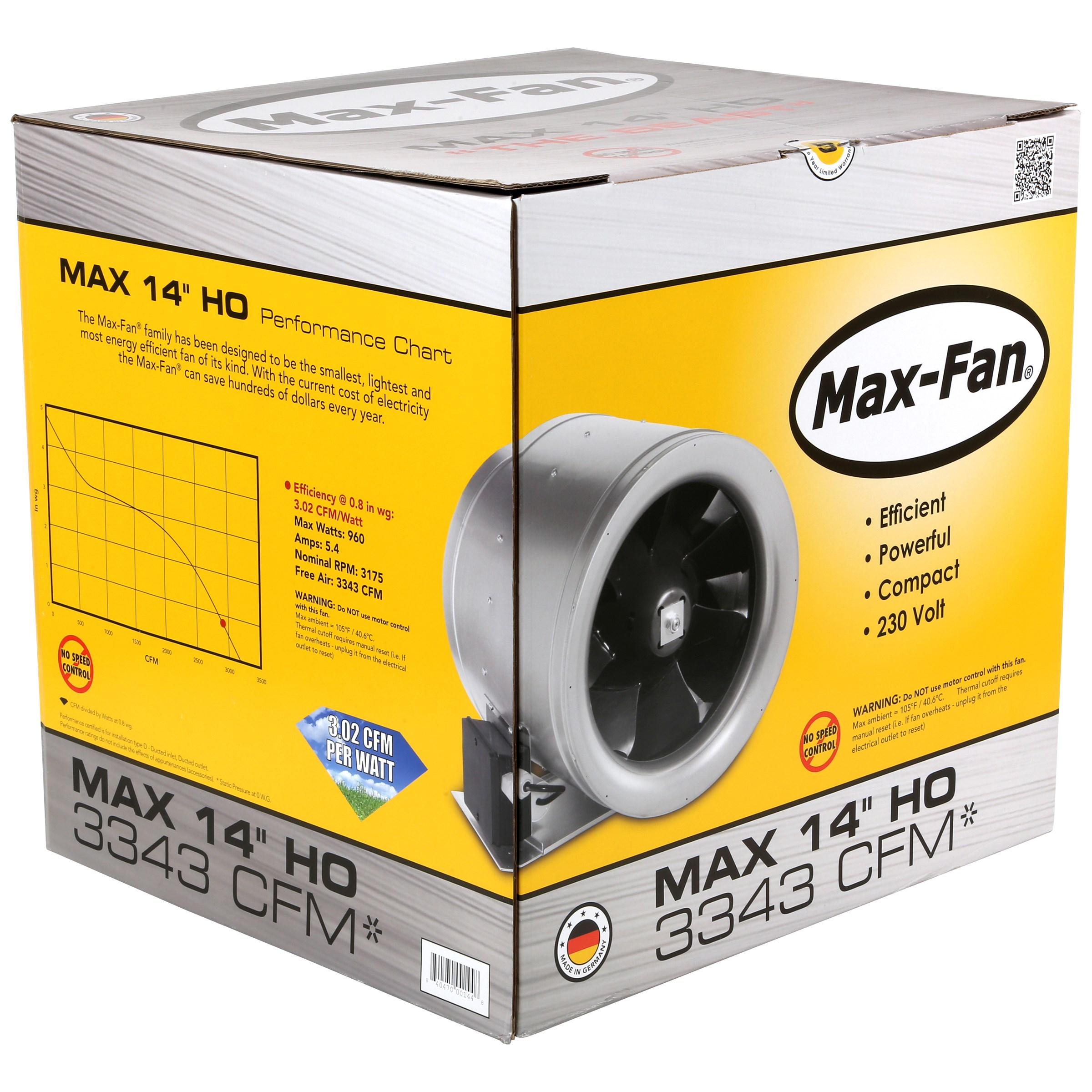 Can-Fan 14in Max Fan The Beast 240 Volt 3343 CFM — Single Unit - Image 3
