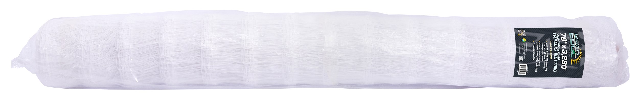 Grower's Edge 6.5ft x 3280ft Commercial Grade Trellis Netting Bulk Roll — Single Unit