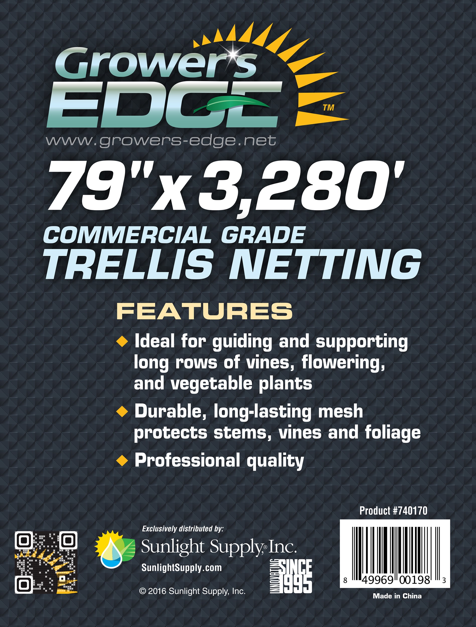 Grower's Edge 6.5ft x 3280ft Commercial Grade Trellis Netting Bulk Roll — Single Unit - Image 3