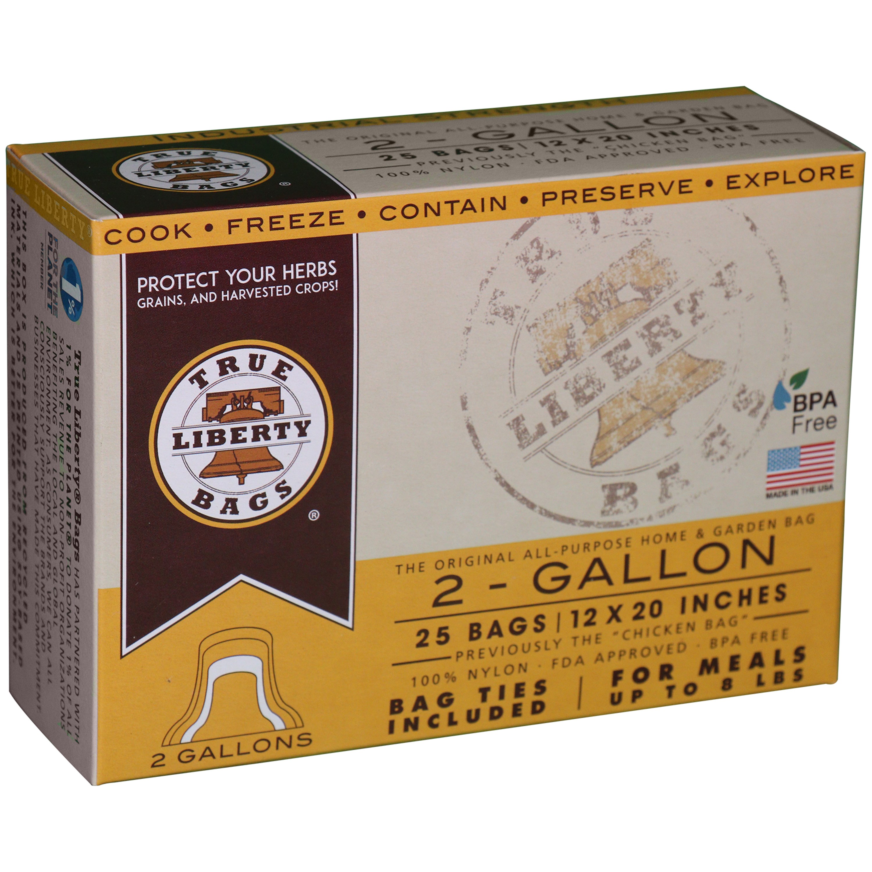 True Liberty 25pk 2gal Bags 12in x 20in — Single Unit