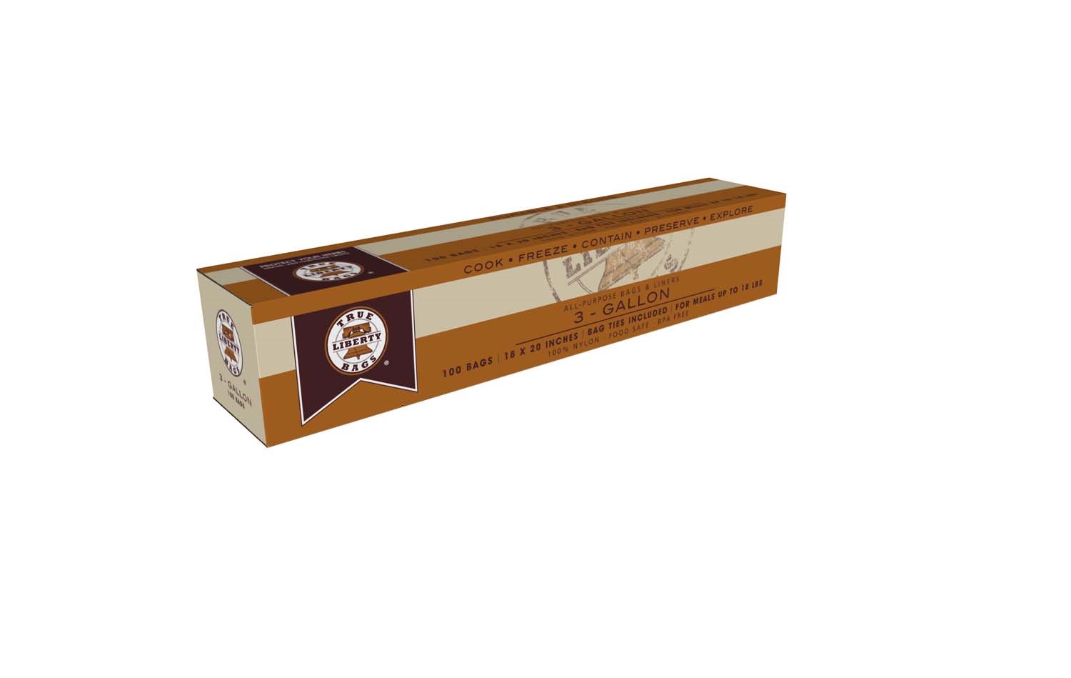 True Liberty 100pk 3gal Bags 18in x 20in — Single Unit