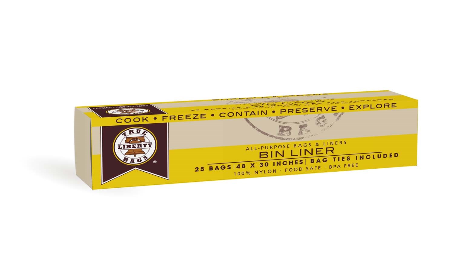True Liberty 25pk Bin Liners 48in x 30in — Single Unit