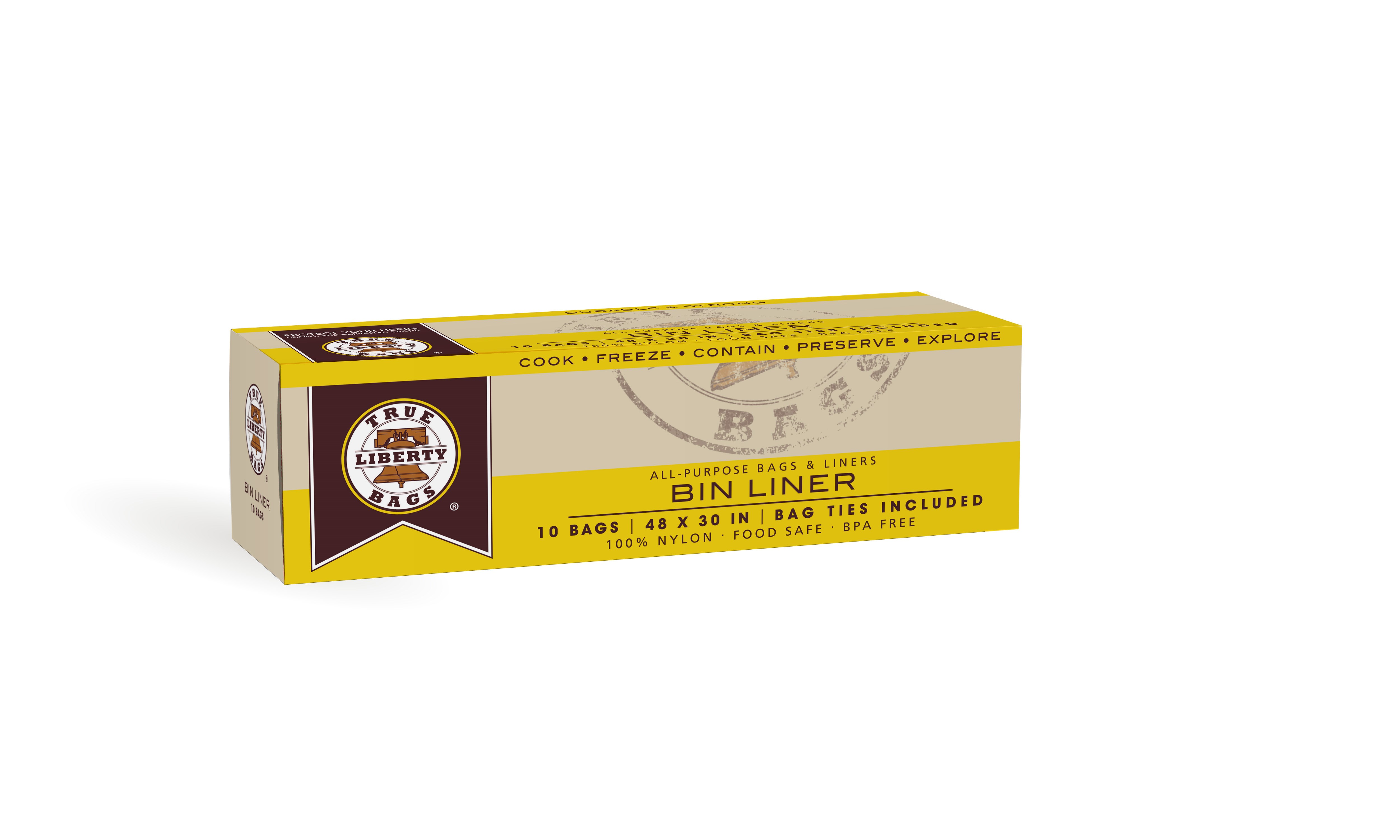True Liberty 10pk Bin Liners 48in x 30in — Single Unit