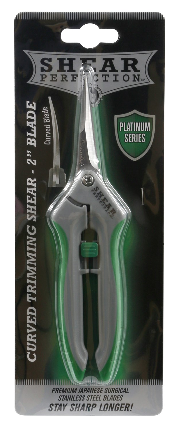 Shear Perfection Platinum Stainless Trimming Shear w/ 2in Curved Blades — Single Unit - Image 2