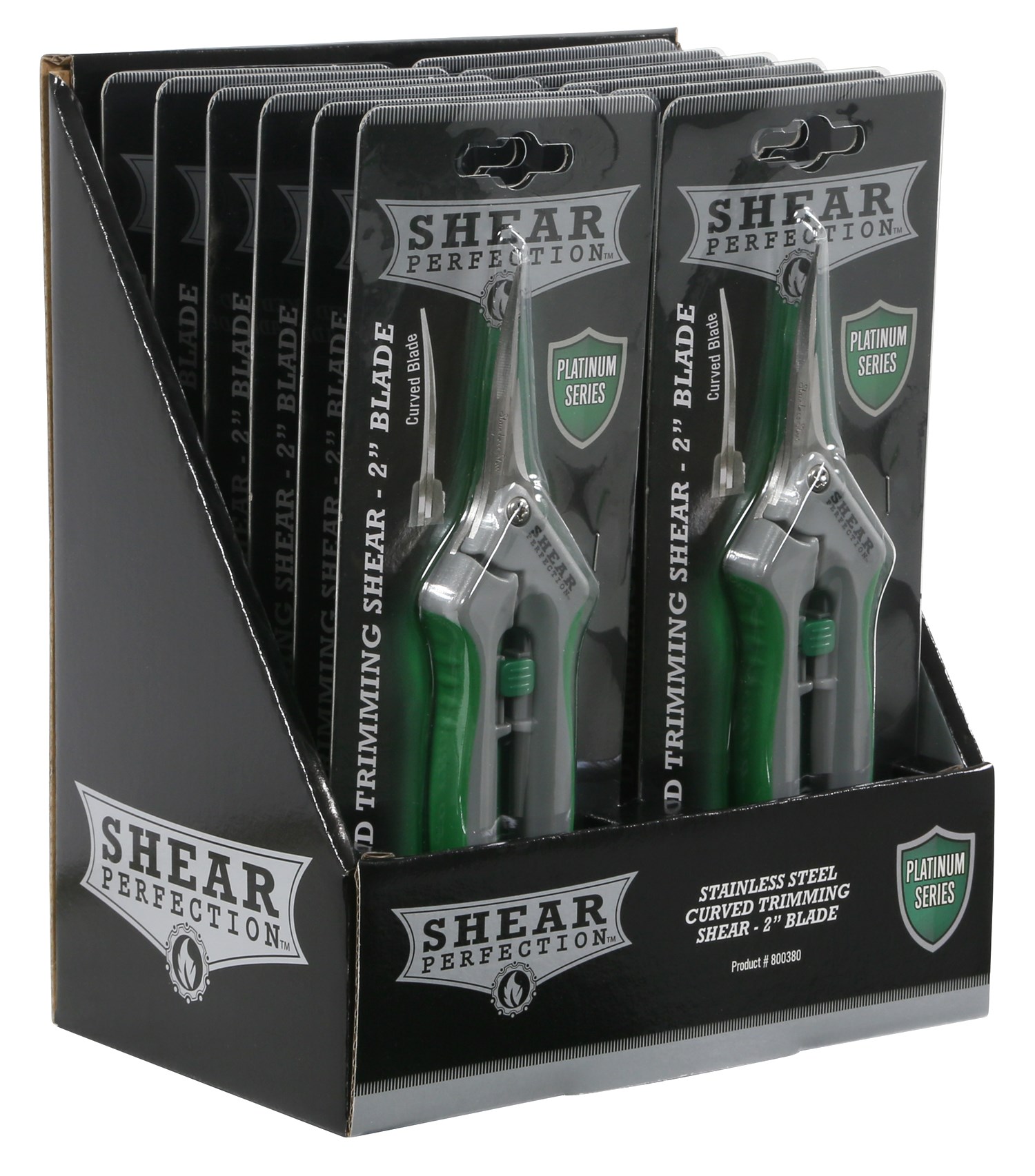 Shear Perfection Platinum Stainless Trimming Shear w/ 2in Curved Blades — Single Unit - Image 3