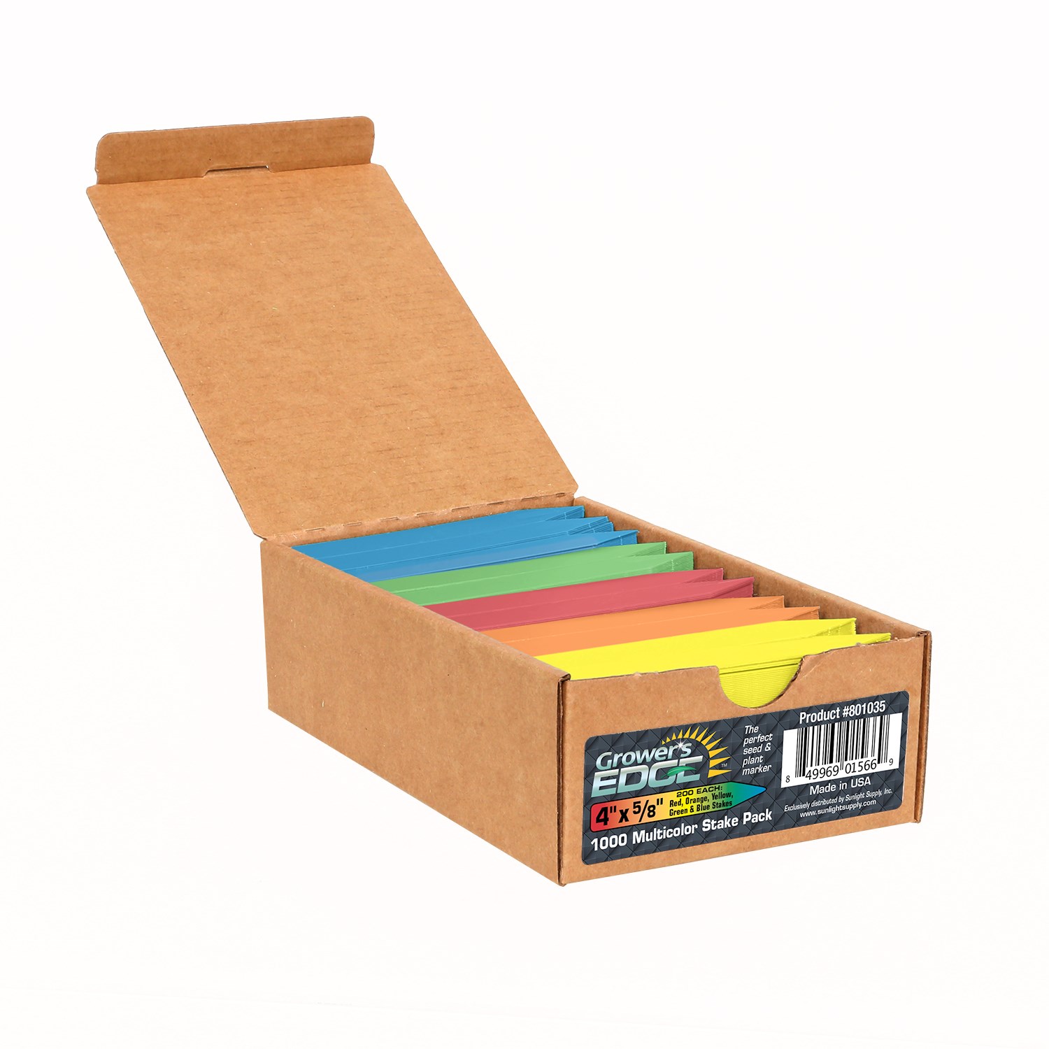 Grower's Edge 1000pc Box Plant Stake Labels Multi-Color — Single Unit
