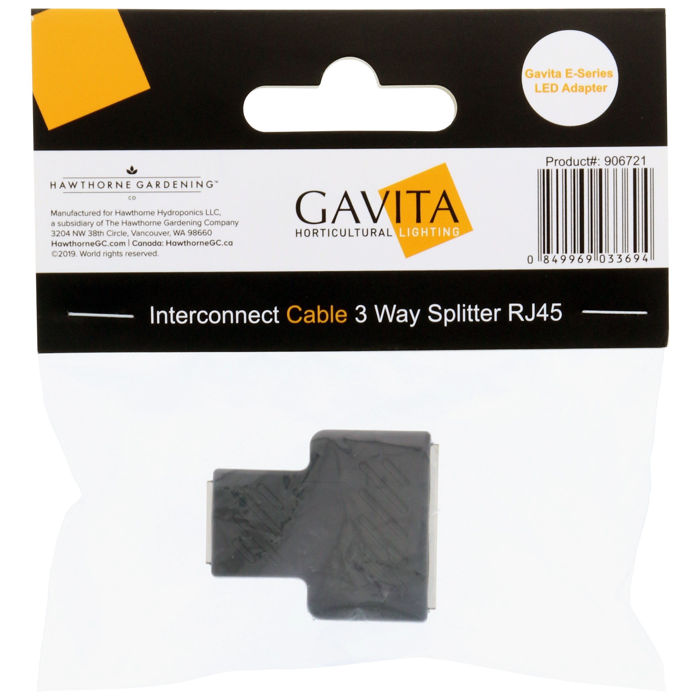 Gavita E-Series LED Adapter Interconnect Cable 3 Way Splitter RJ45 — Single Unit - Image 4