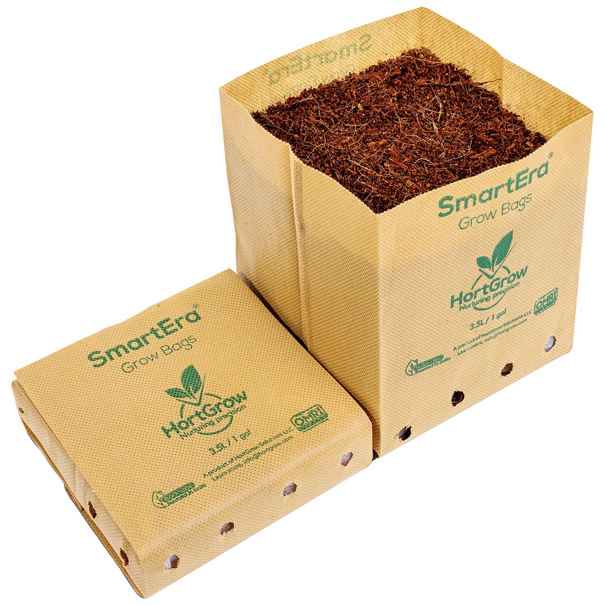 HortGrow SmartEra Grow Bag 3.5L Mesh 6x6x6"