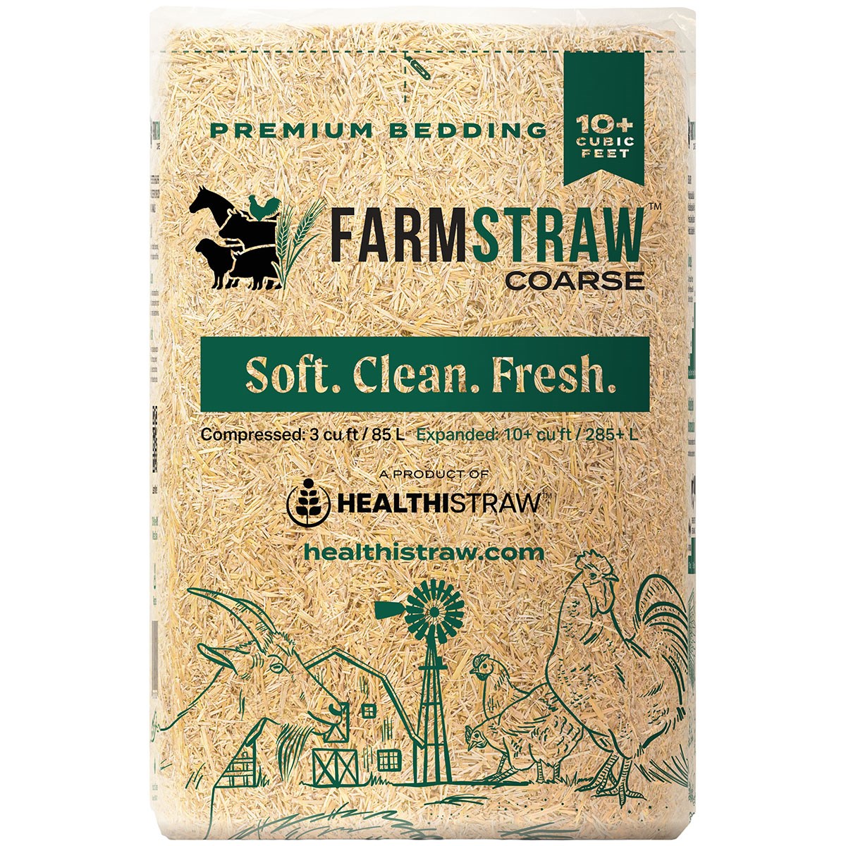 FarmStraw 3cf Coarse Animal Bedding Wheat Straw