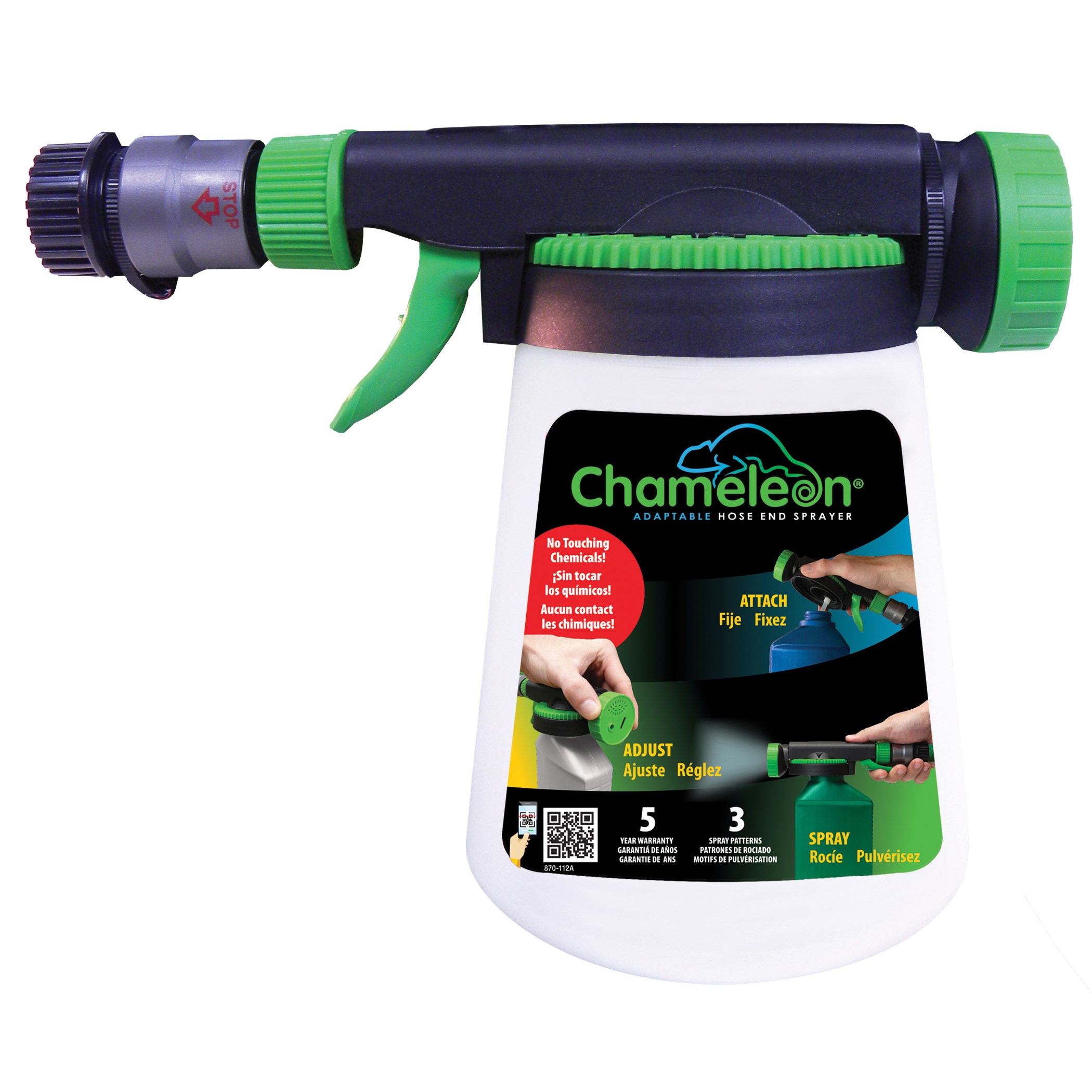 Chameleon Convertible Hose End Sprayer — priced per each; minimum 6; multiples of 6