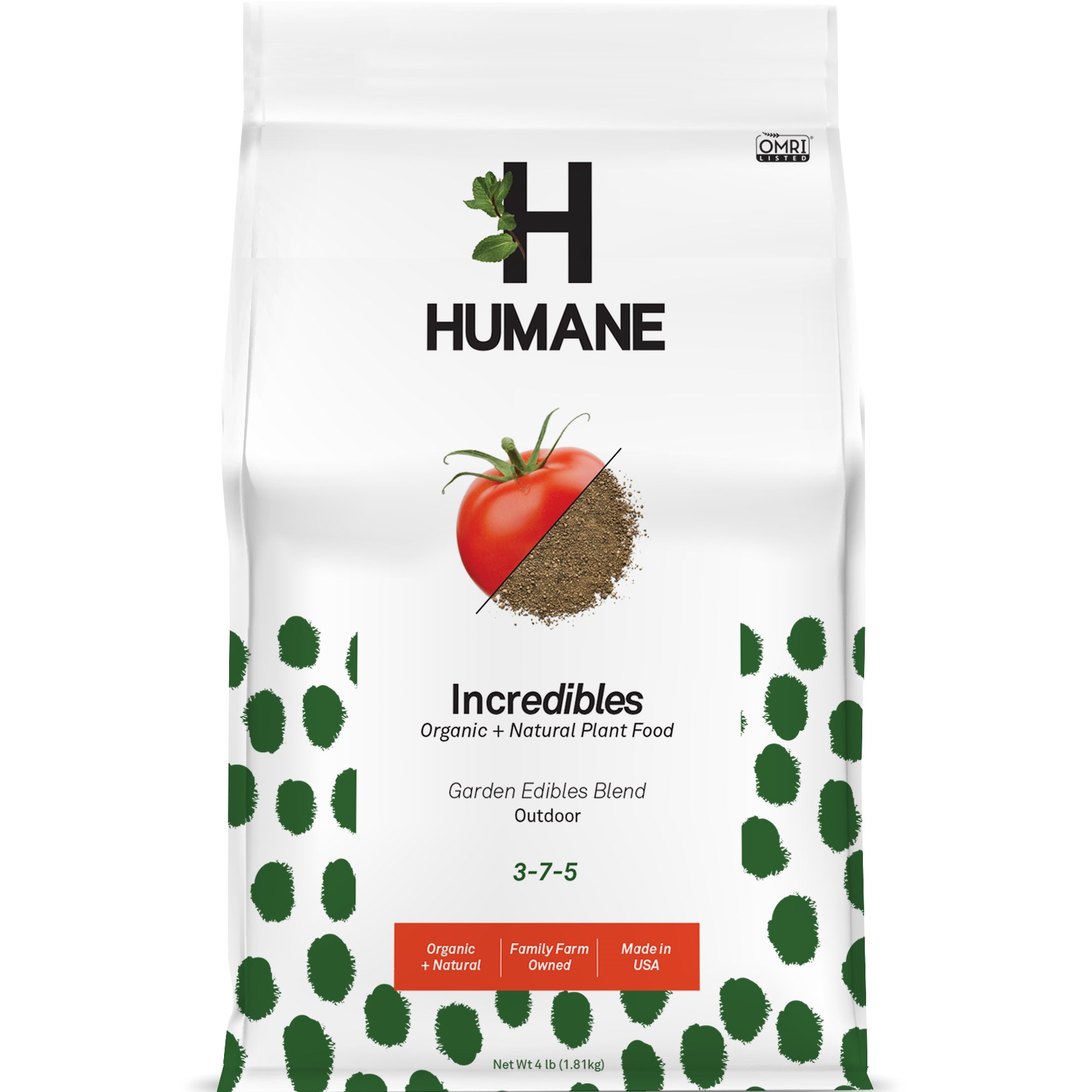 Humane 4# Incredibles Plant Food — priced per each; minimum 6; multiples of 6