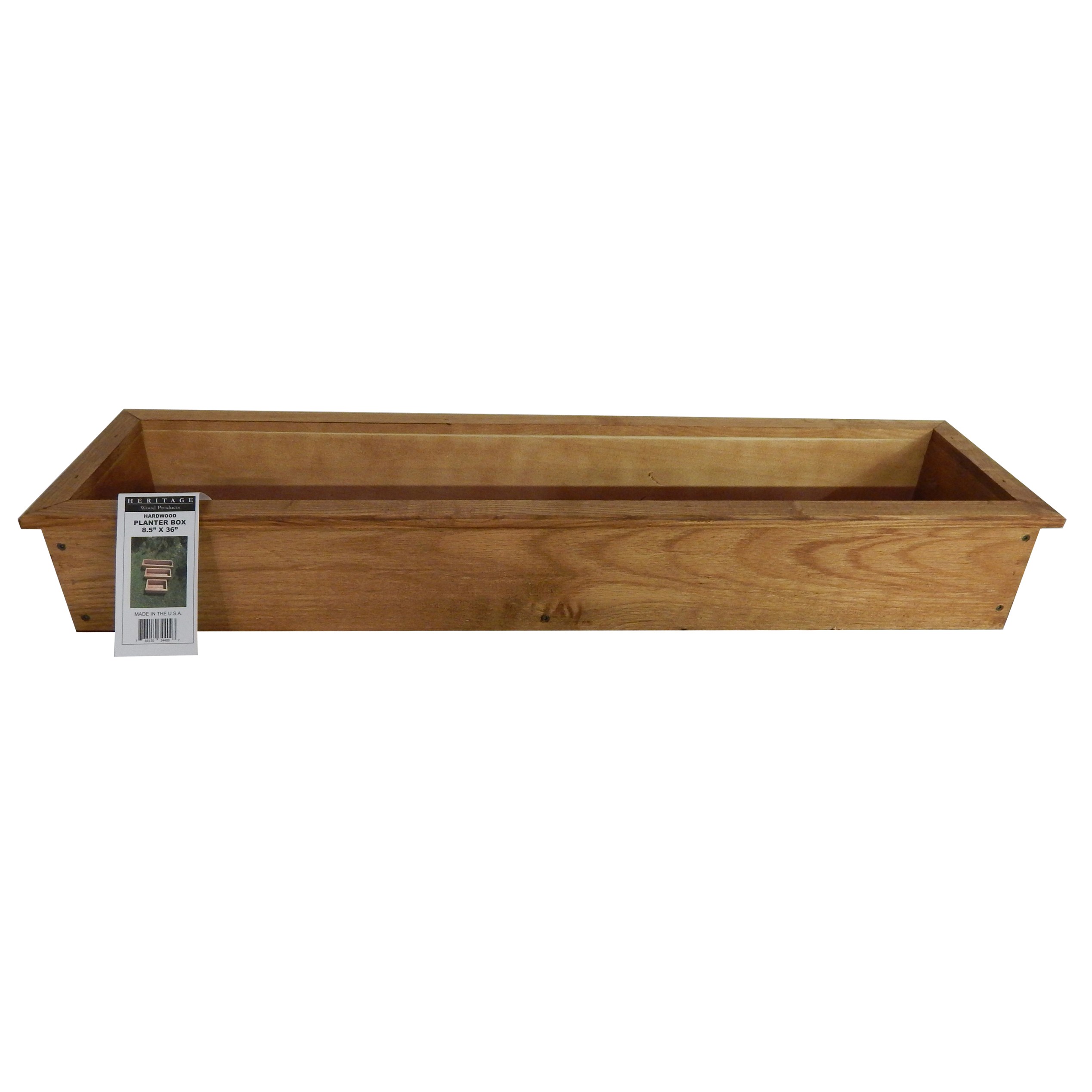 Heritage Wood Planter Box 8.5"x36" Stained Walnut