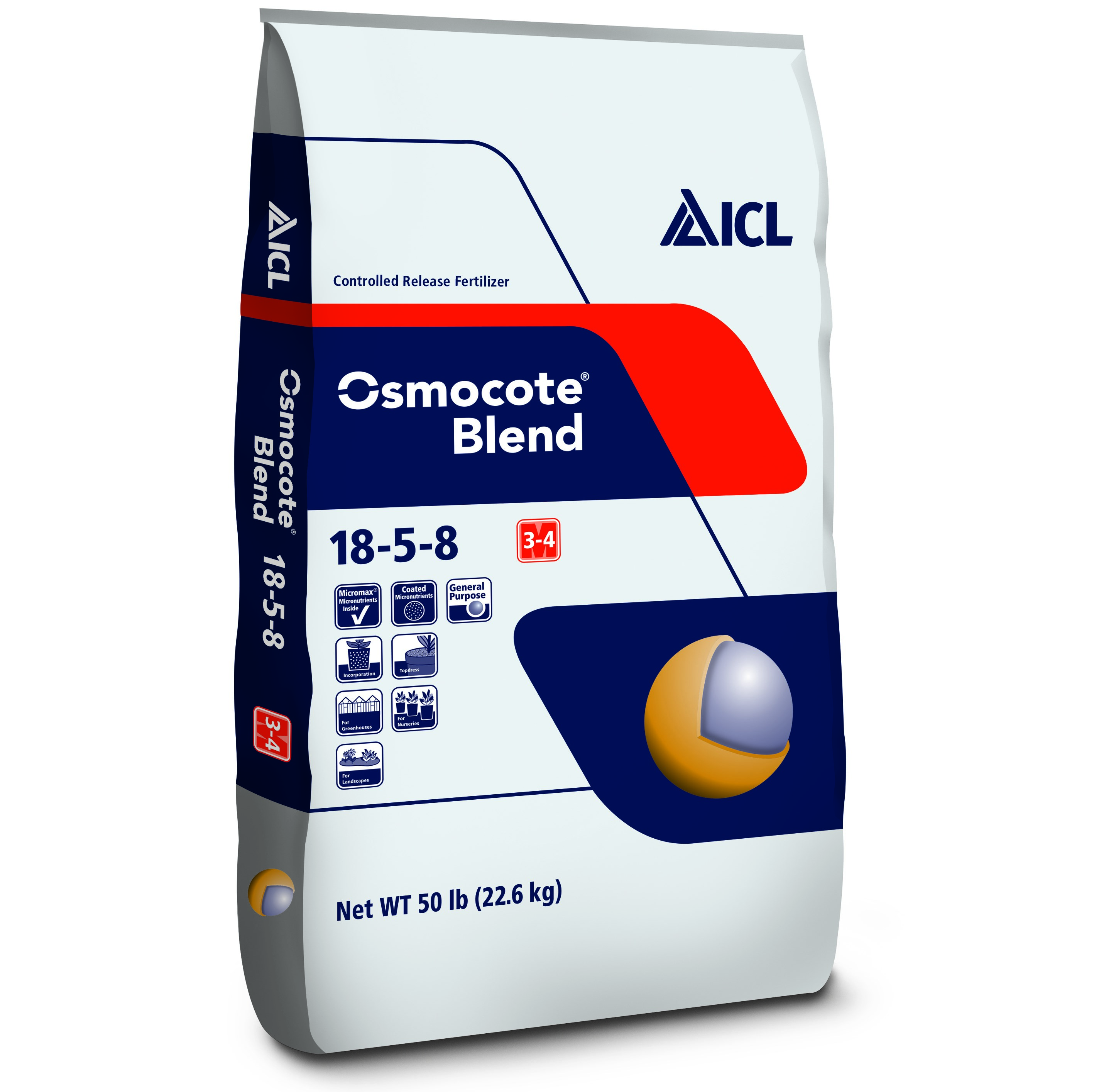 Osmocote Blend 18-5-8 3-4M 50Lb — Single Unit