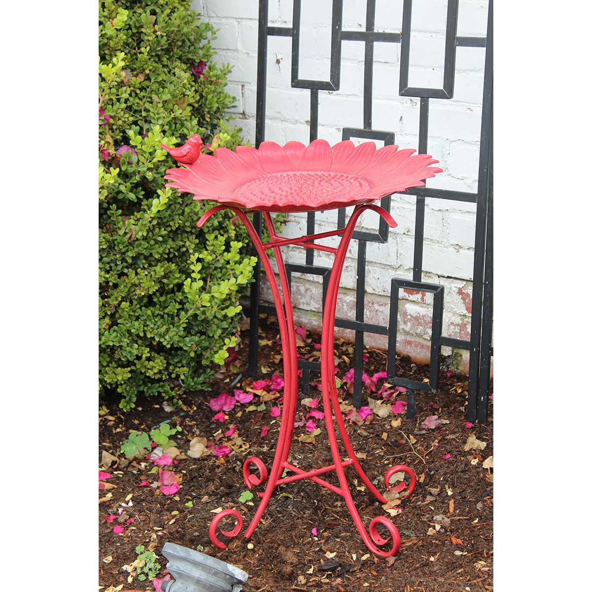 Innova Sunflower Birdbath Brushed Red