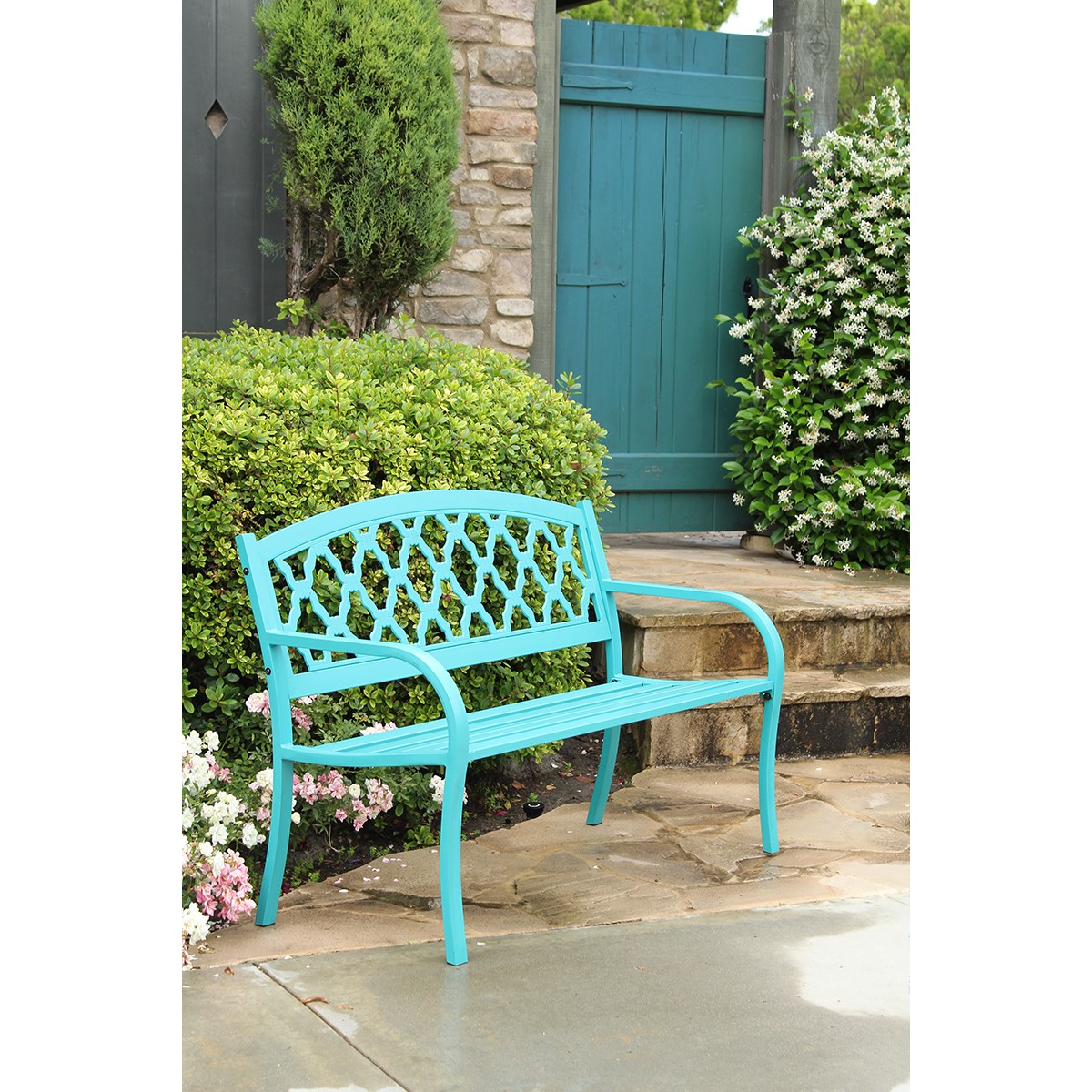 Innova Salem Steel Bench Soho Blue