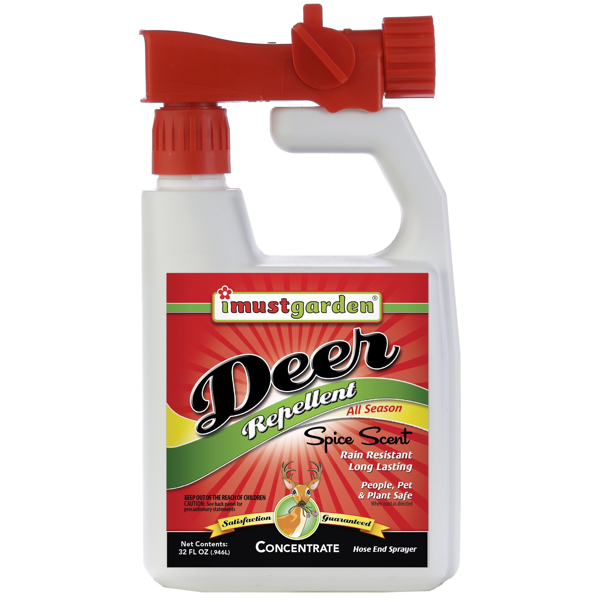 IMG 32oz Deer Repellent All Season Hose End Spice Scent Ready to Spray — priced per each; minimum 12; multiples of 12
