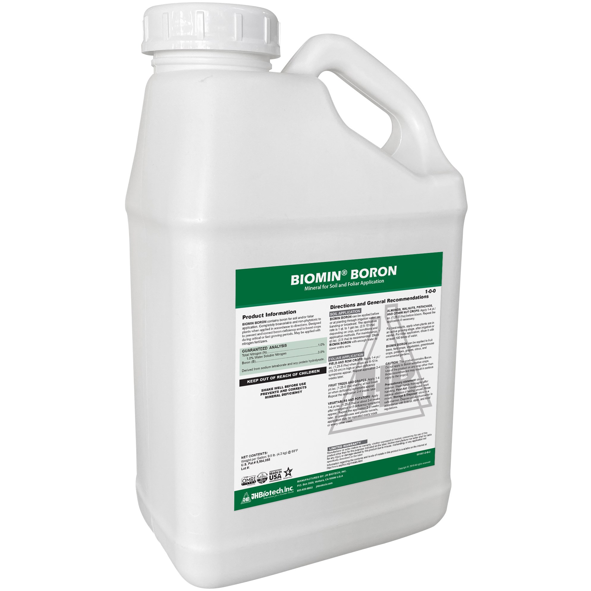 JH Biomin Boron 3% 2.5Gl OMRI — Single Unit