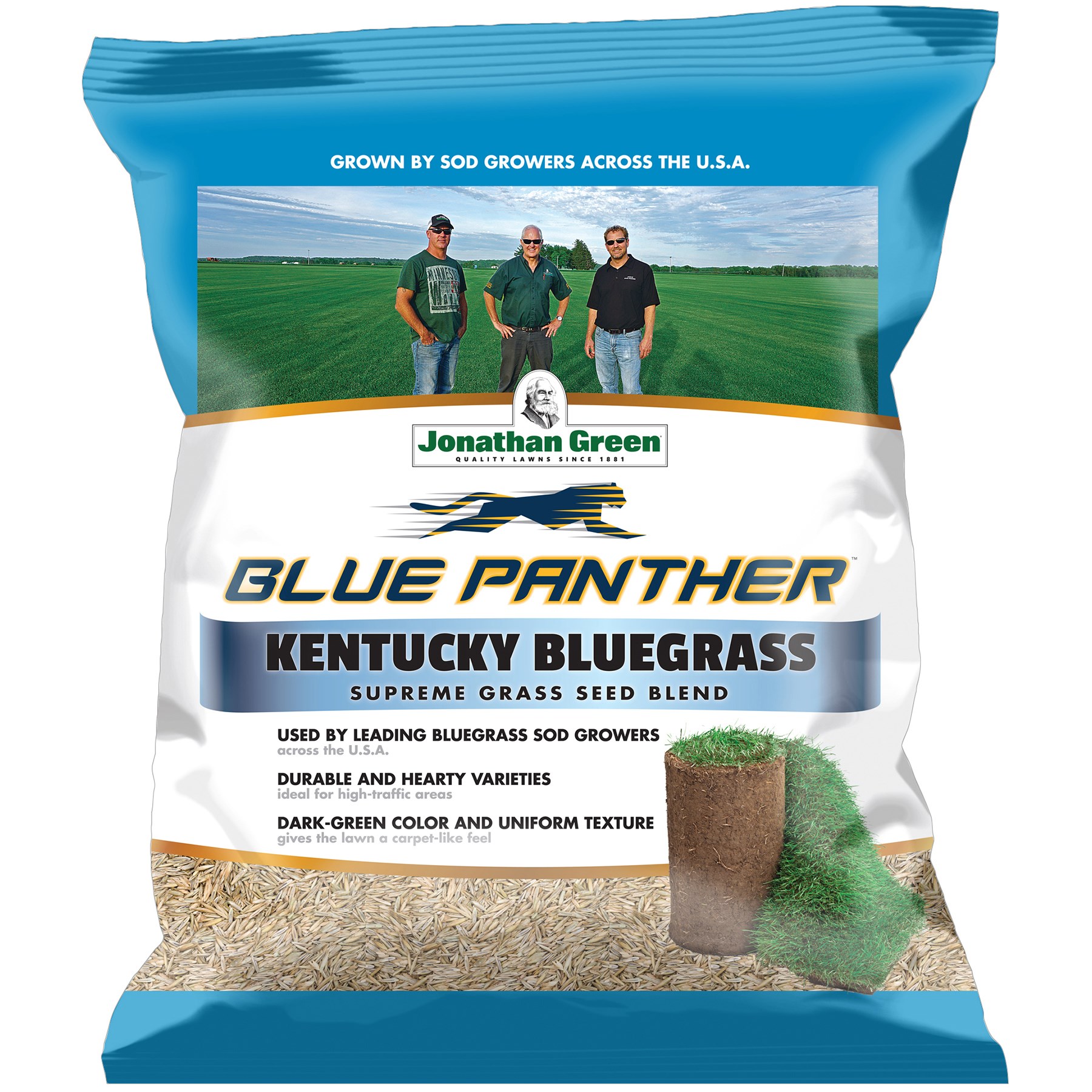 Jonathan Green 3# Blue Panther KY Bluegrass — priced per each; minimum 15; multiples of 15