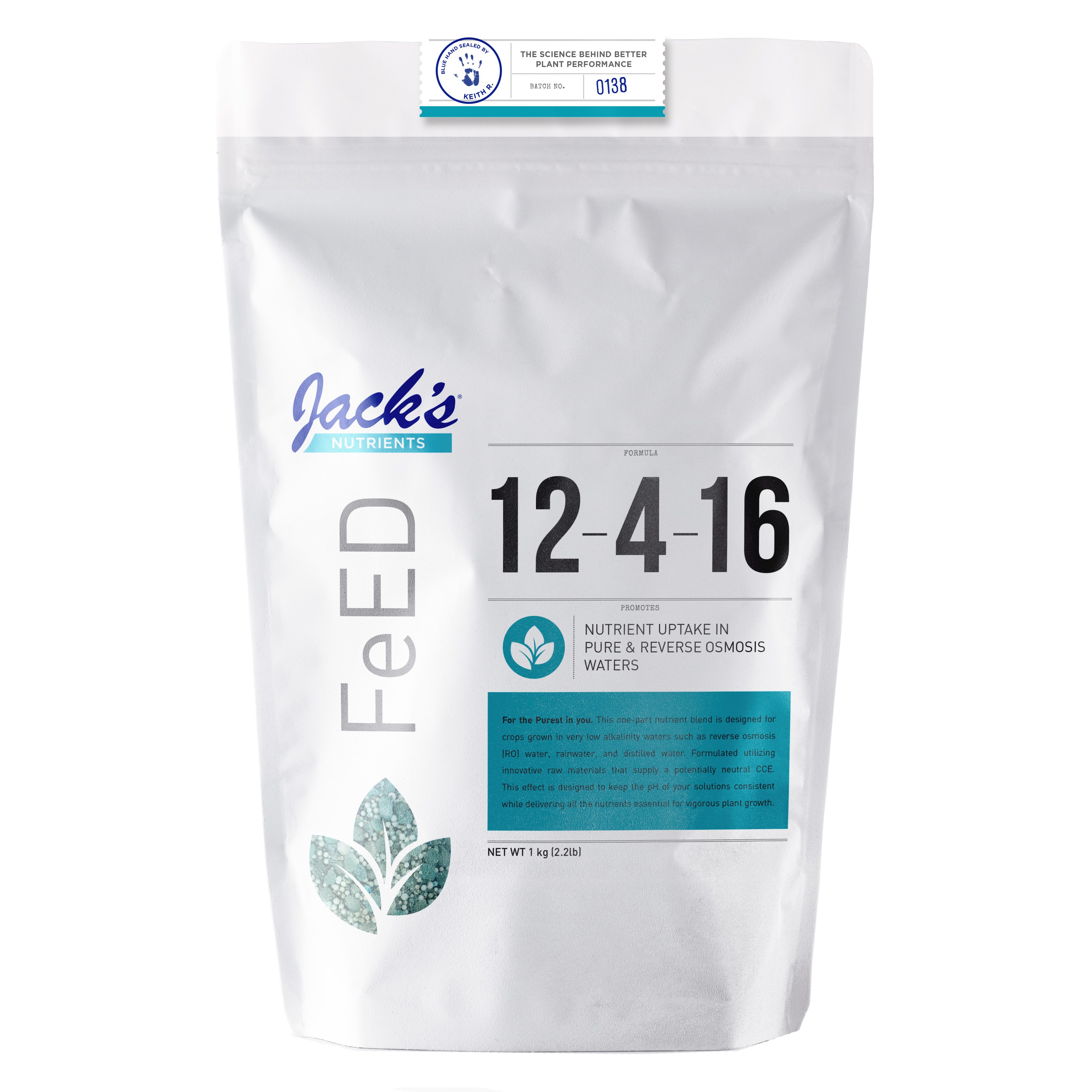 Jacks 12-4-16 RO Pure Water 1Kg — Single Unit