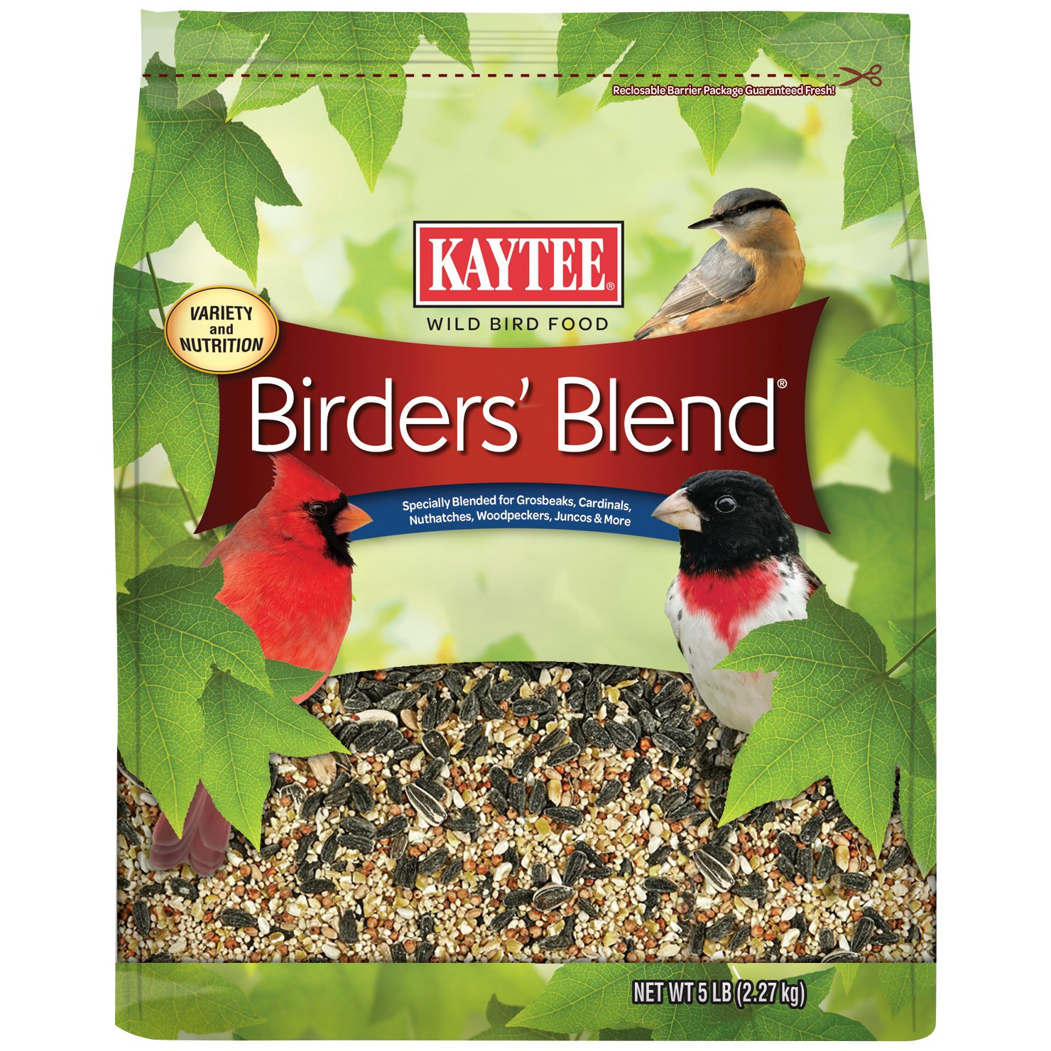 Kaytee 5# Birders Paradise Blend Bird Seed Stand Up Bag — priced per each; minimum 4; multiples of 4