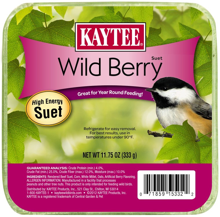 Kaytee 11.75oz Wild Berry Suet — priced per each; minimum 12; multiples of 12