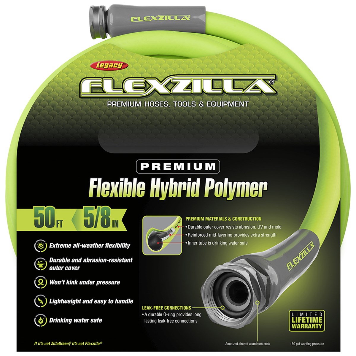 Flexzilla 5/8"x50' Flexzilla Garden Hose — priced per each; minimum 4; multiples of 4