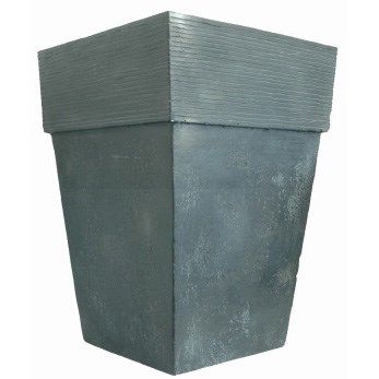 HC 16" Avino Square Planter Oxidized Black Listo — priced per each; minimum 6; multiples of 6
