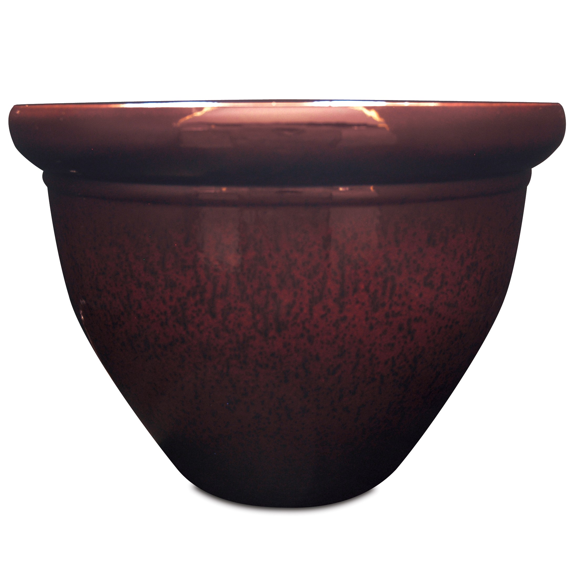 Listo 9" Pizzazz Resin Pltr Warm Red w/speckle — priced per each; minimum 12; multiples of 12