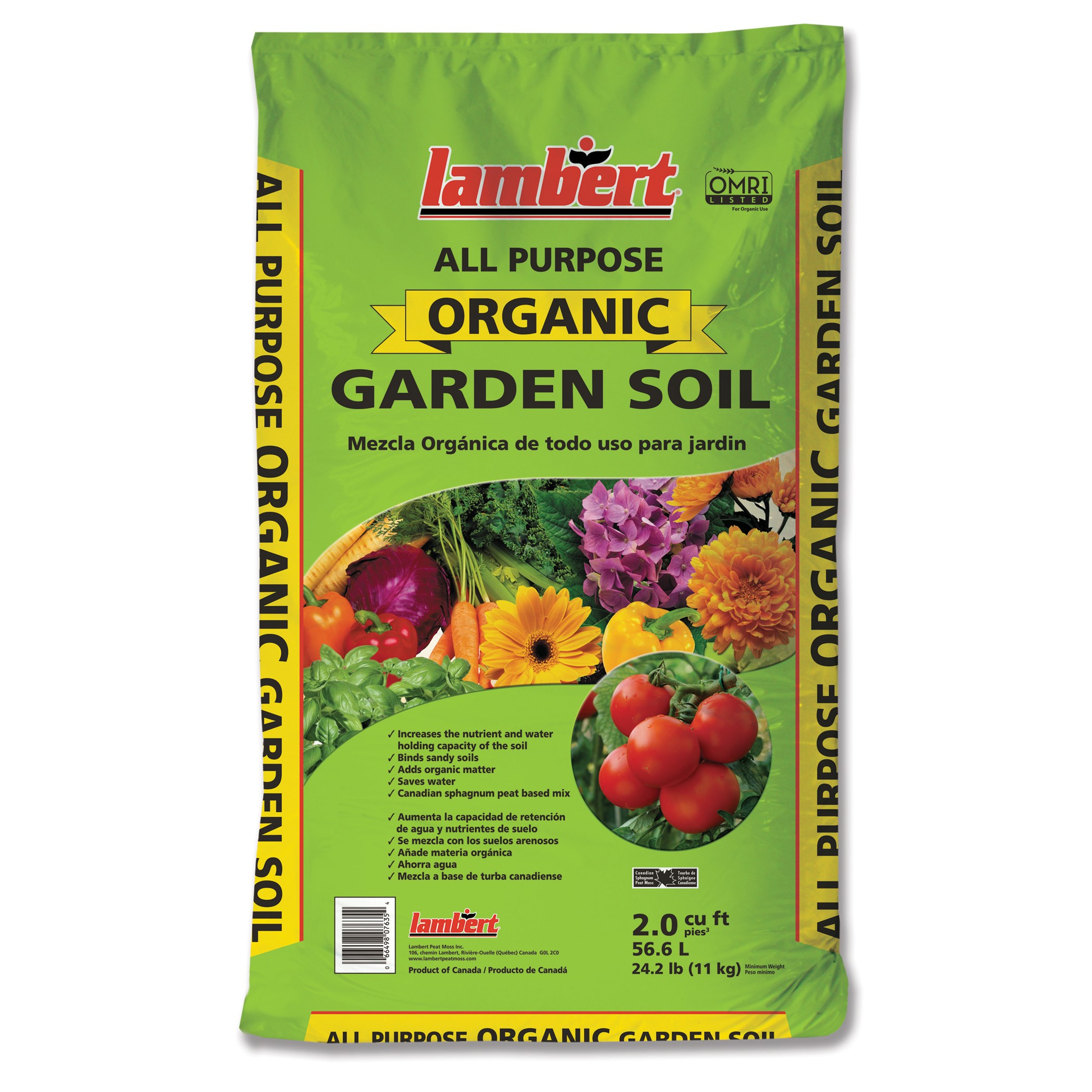 Lambert 2cf Organic Garden Soil — priced per each; minimum 65; multiples of 65