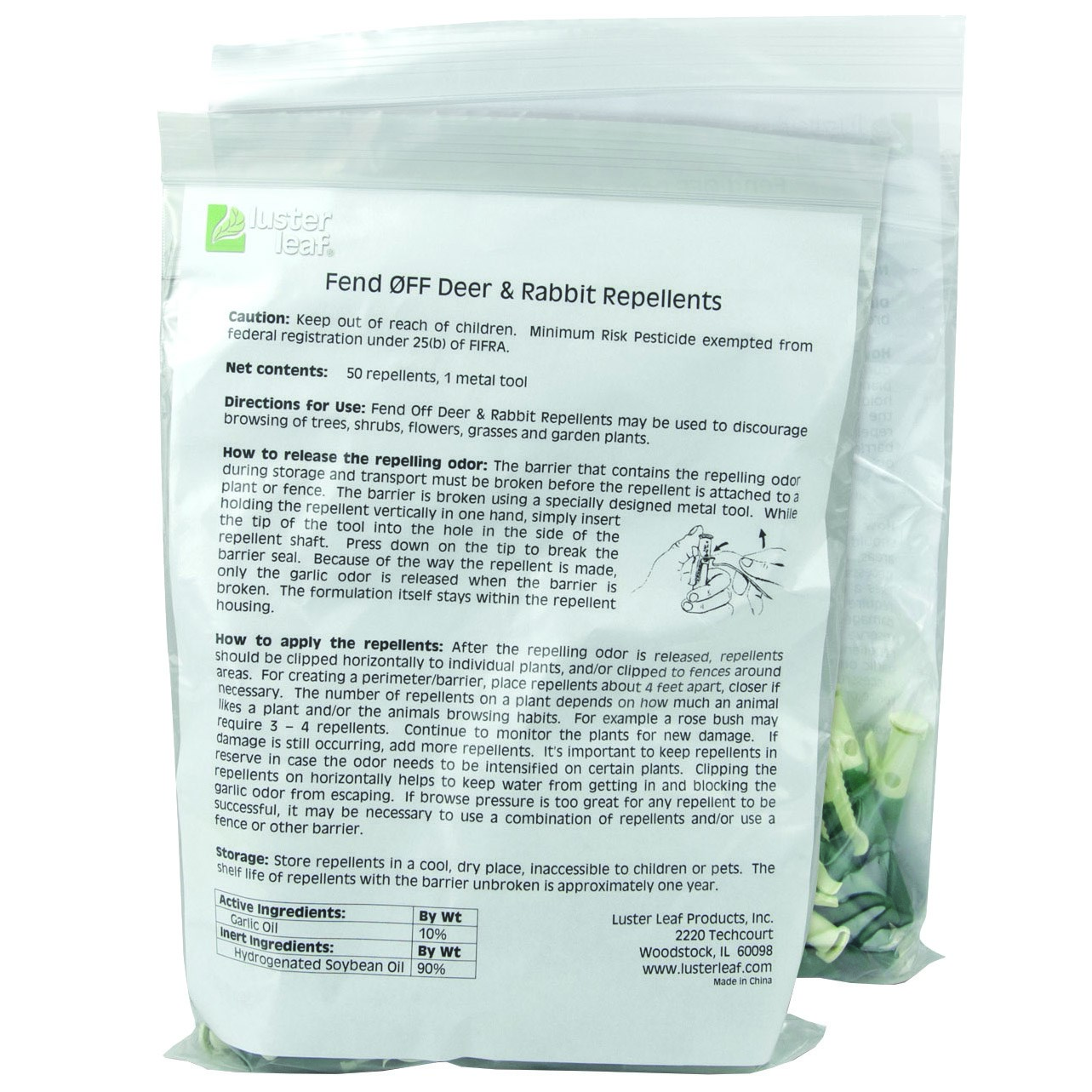 Luster Leaf 50pk Deer & Rabbit Repellent