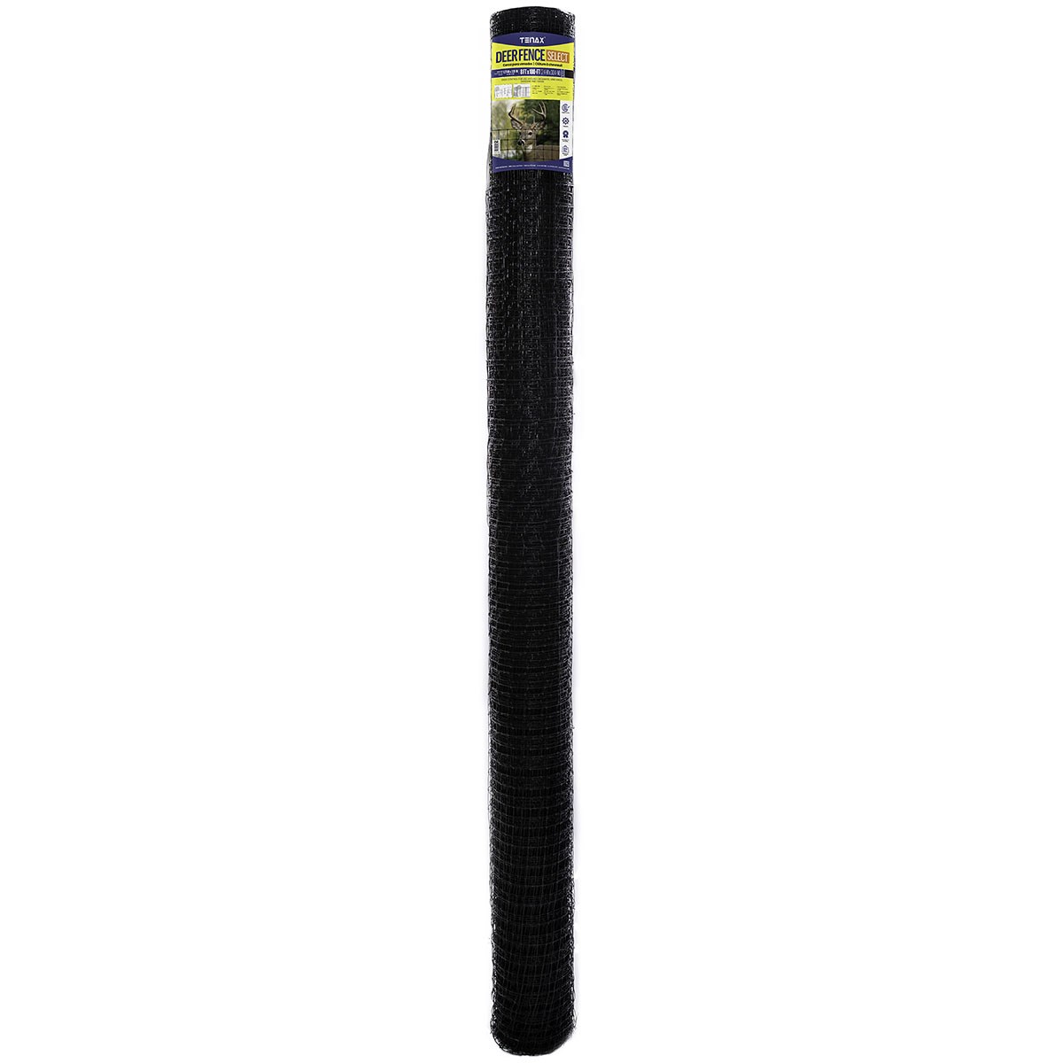 Tenax 8'x100' Black Deer Fence Select 1.77"x1.97" Mesh