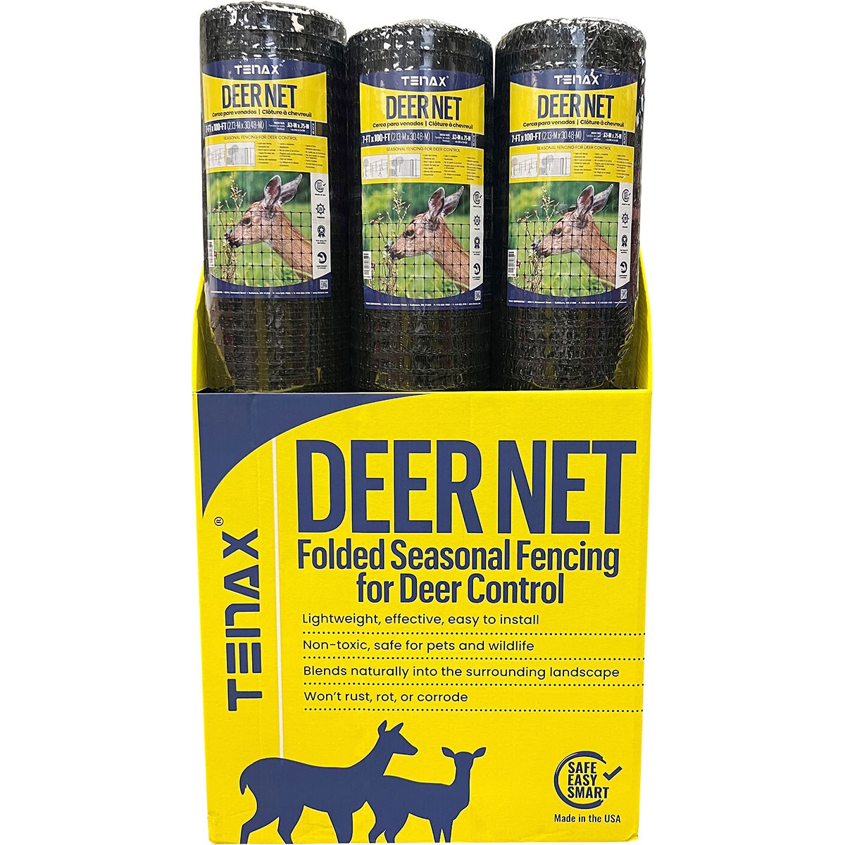 Tenax 6pc 7'x100' Deer Net Fold Black.63"x.75" Mesh — Single Unit