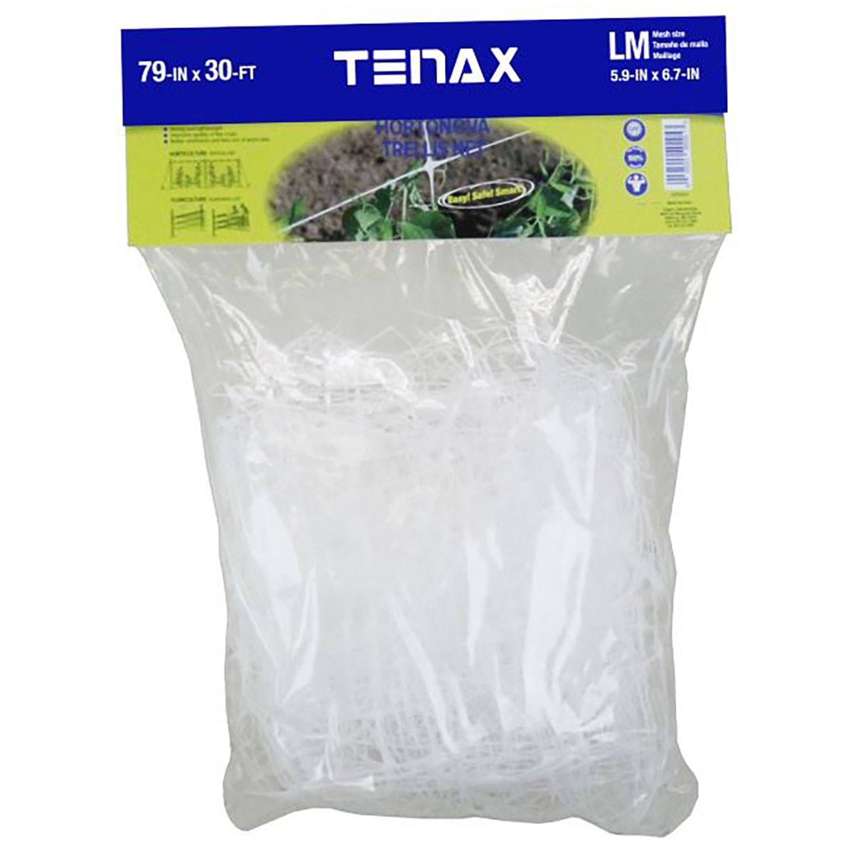 Tenax 79"x30' Plant Trellis Net Hortonova 5.9"x6.7" Mesh