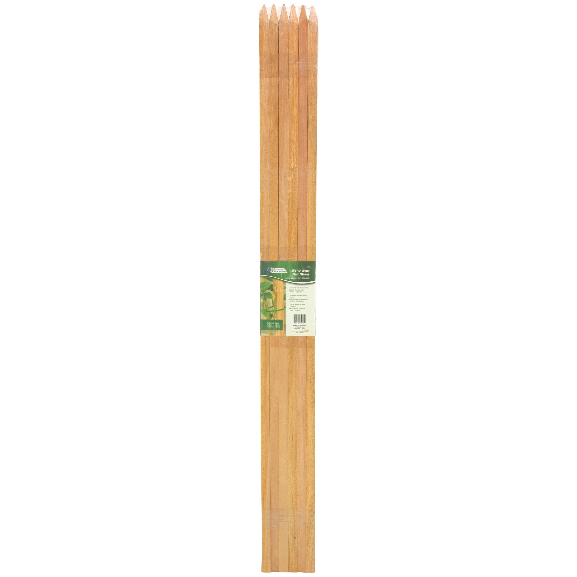 Gardener's Blue Ribbon 6pk 4'x3/4" Wood Stake