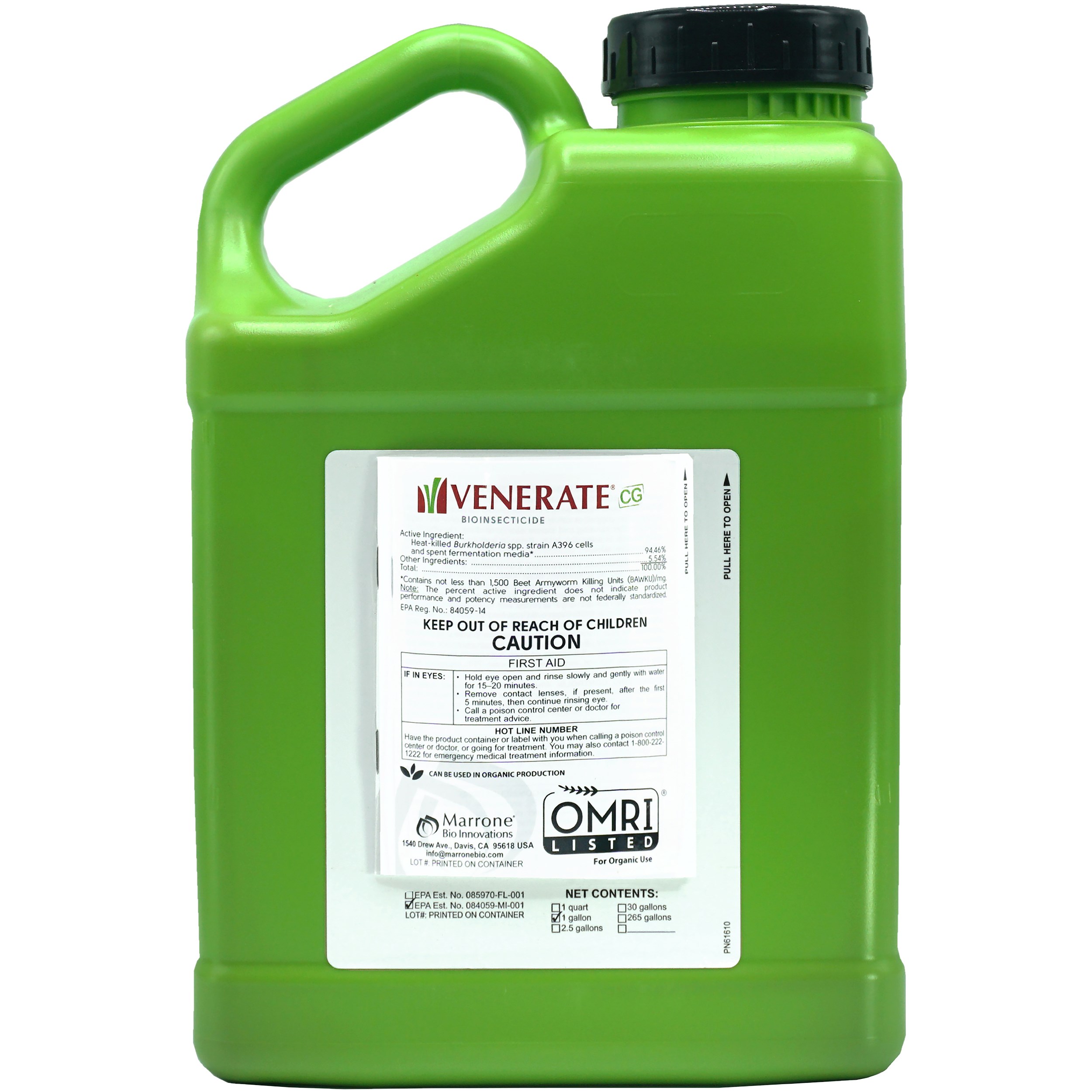 Venerate CG 2.5Gl OMRI ( Burkholderia spp. Strain A396 cells ) Bioinsecticide — Single Unit