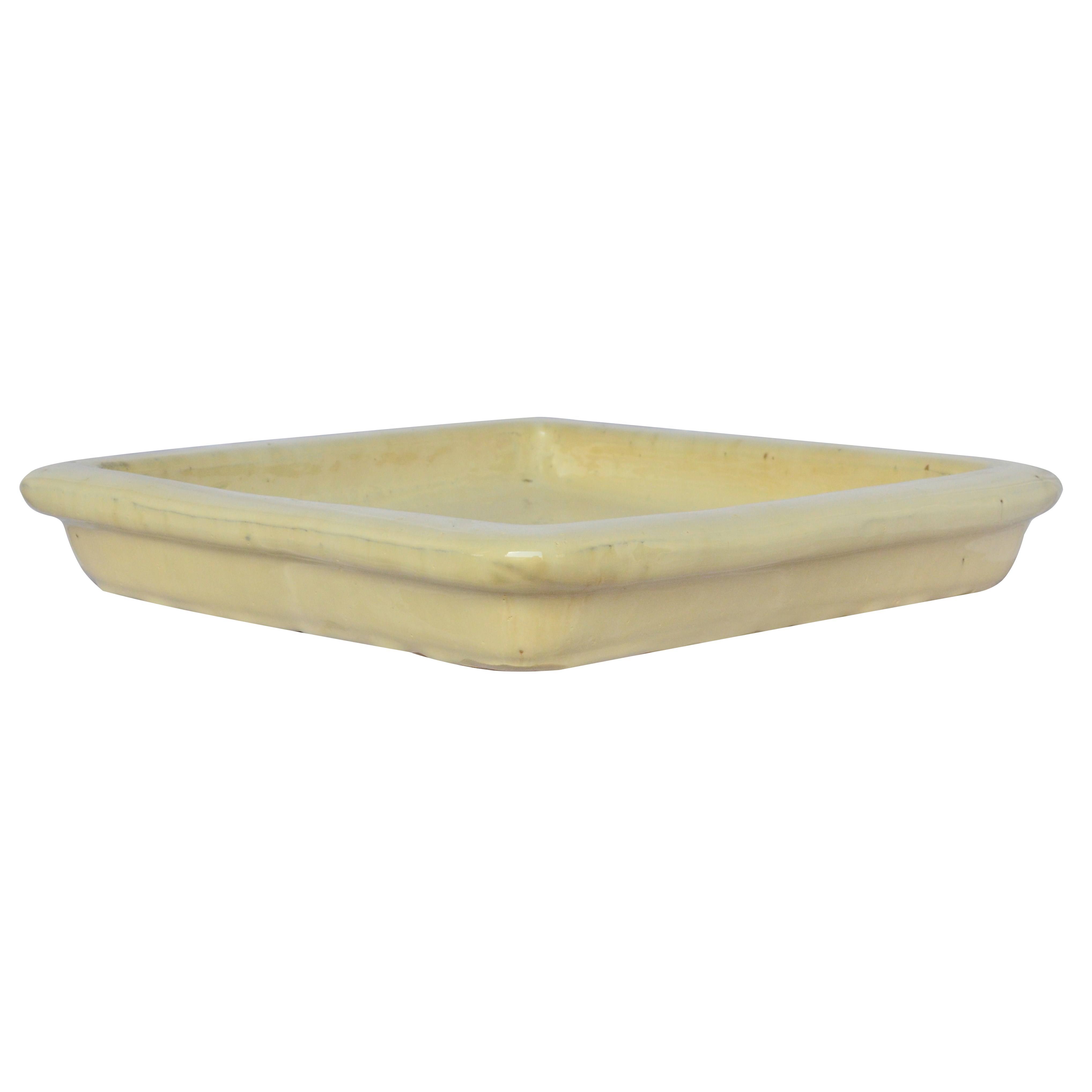 Michael Carr 15.7" Square Saucer Light Cream — priced per each; minimum 2; multiples of 2