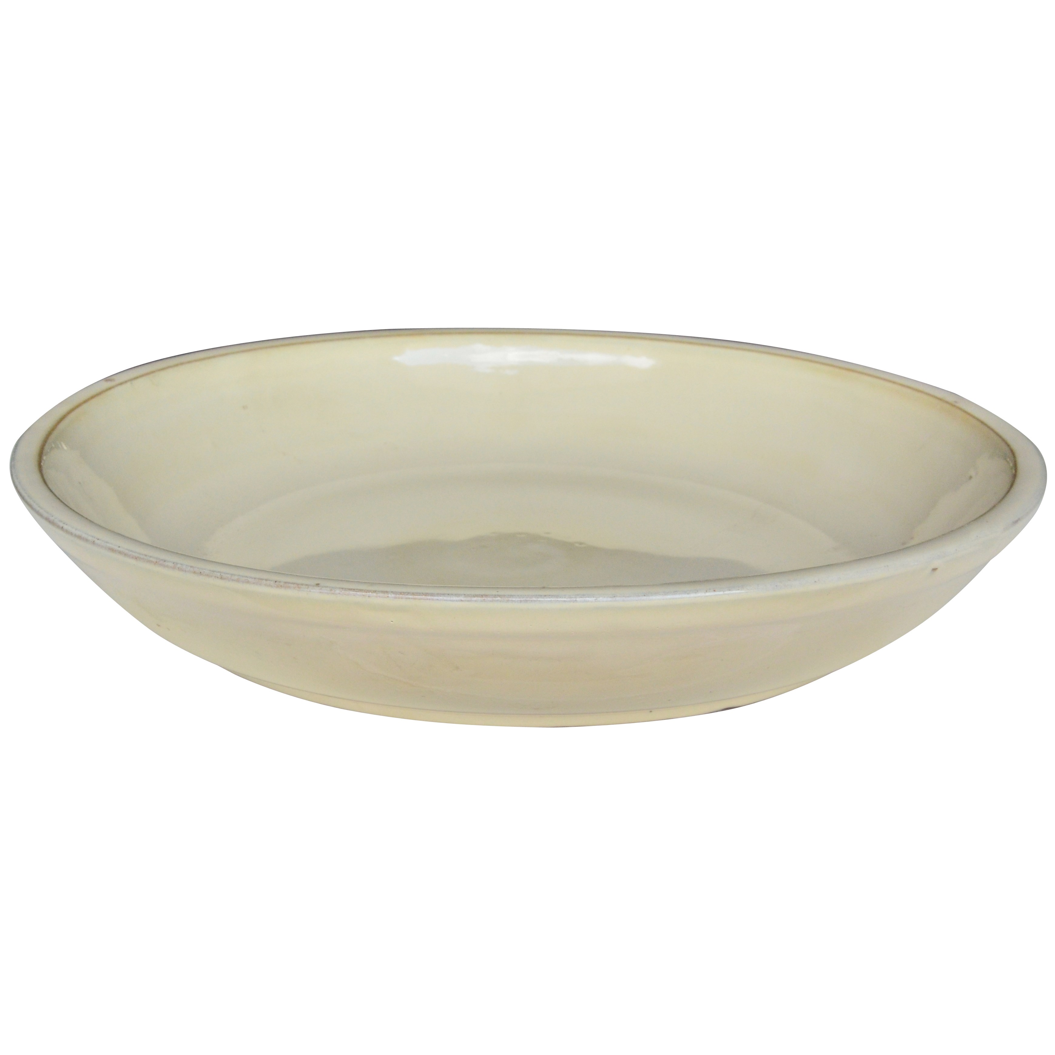 Michael Carr 16.1" Flared Round Saucer Light Cream — priced per each; minimum 2; multiples of 2