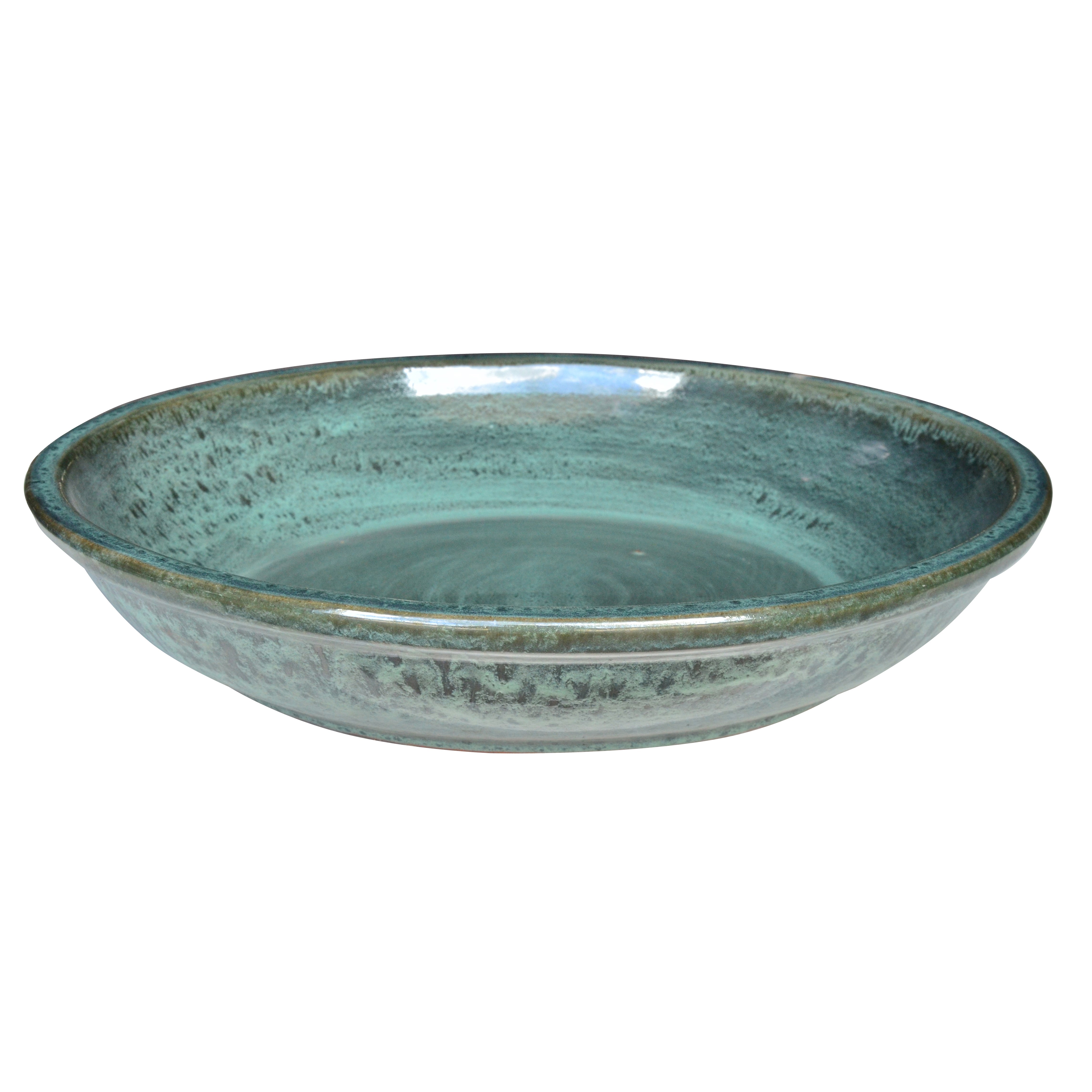 Michael Carr 11.8" Flared Round Saucer Falling Green — priced per each; minimum 5; multiples of 5
