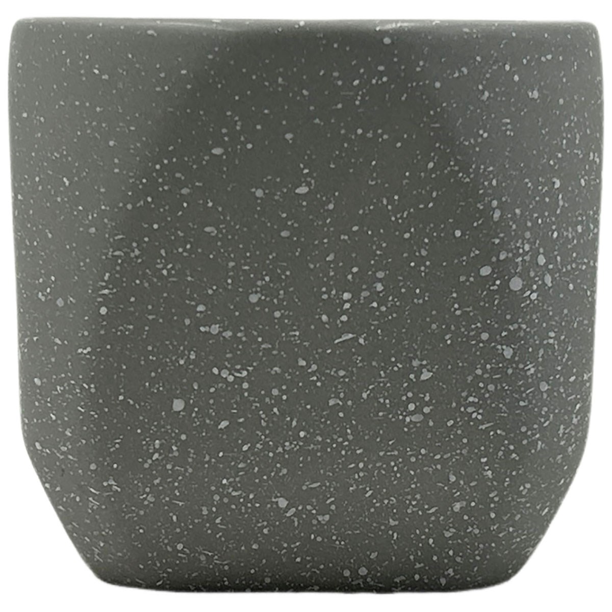 MCarr 4.5"x4.5"x3.7" Ceramic Pot Matte Glazing Grey — priced per each; minimum 18; multiples of 18