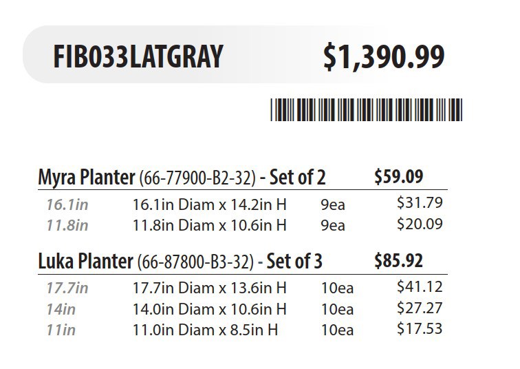 MCarr 48pc Ficonstone Round Mix Planter Pallet Assortment Laterite Grey - Image 2