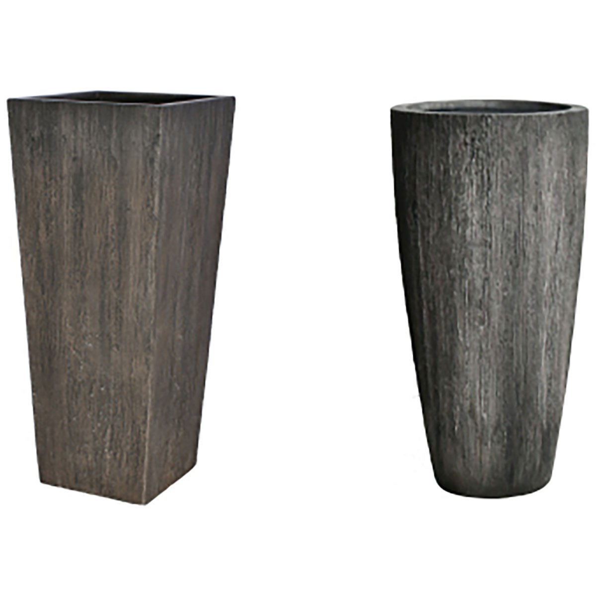 MCarr 15pc Ficonstone Wood Texture Mix Planter Pallet Coal
