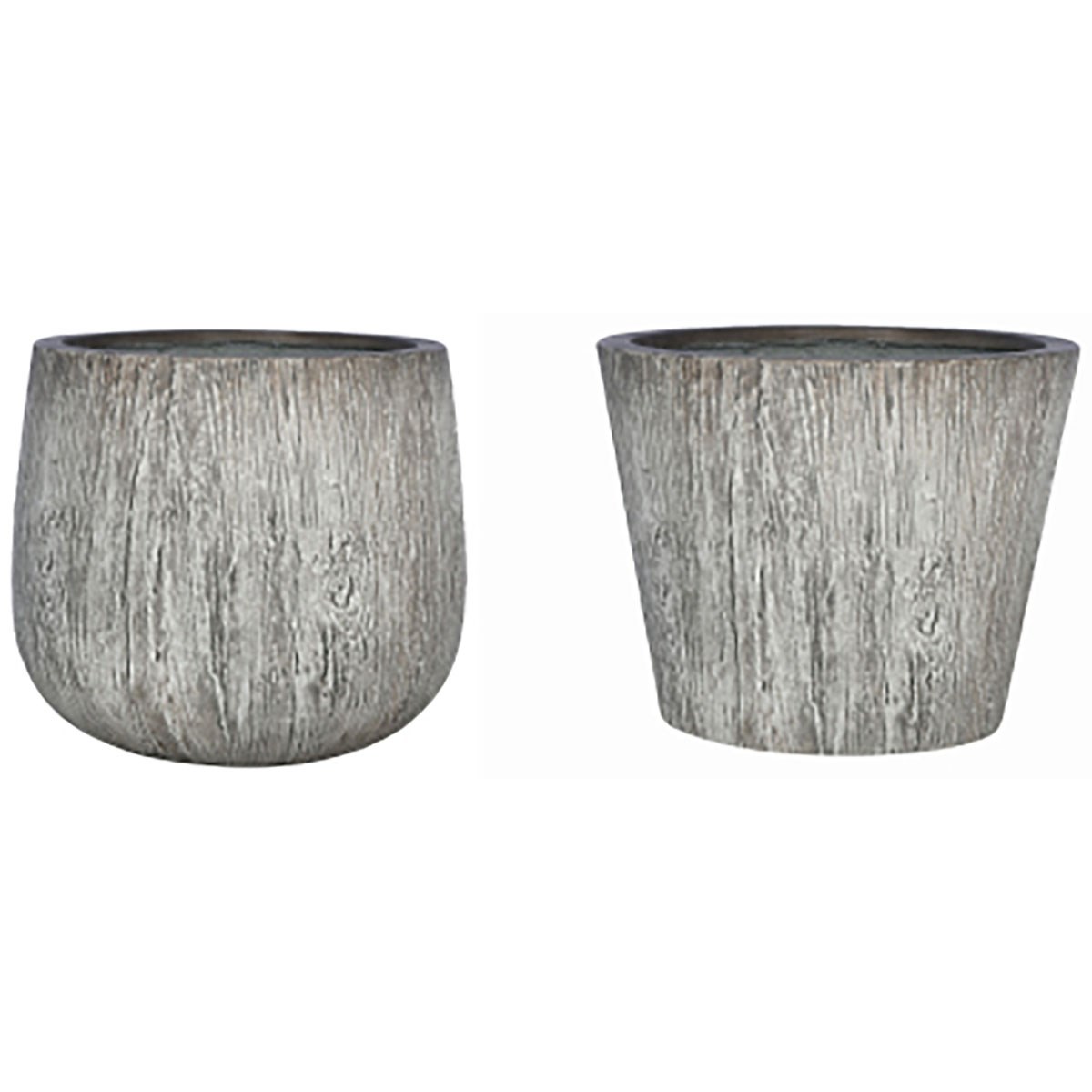 MCarr 27pc Ficonstone Wood Texture Round Mix Planter Pallet Birch