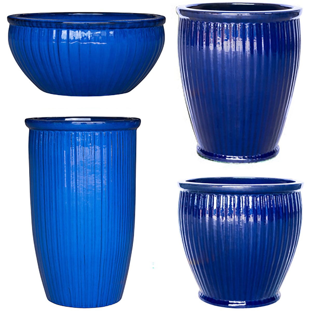 MCarr 26pc Glazed Mixed Planter Pallet Assortment Admiral Blue